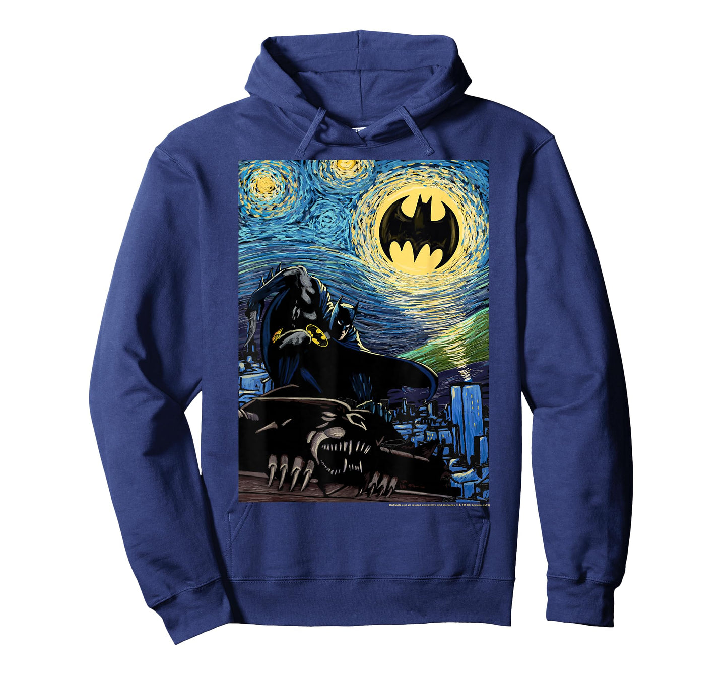 DC Comics Batman The Dark Knight Starry Night Style Poster T-Shirt