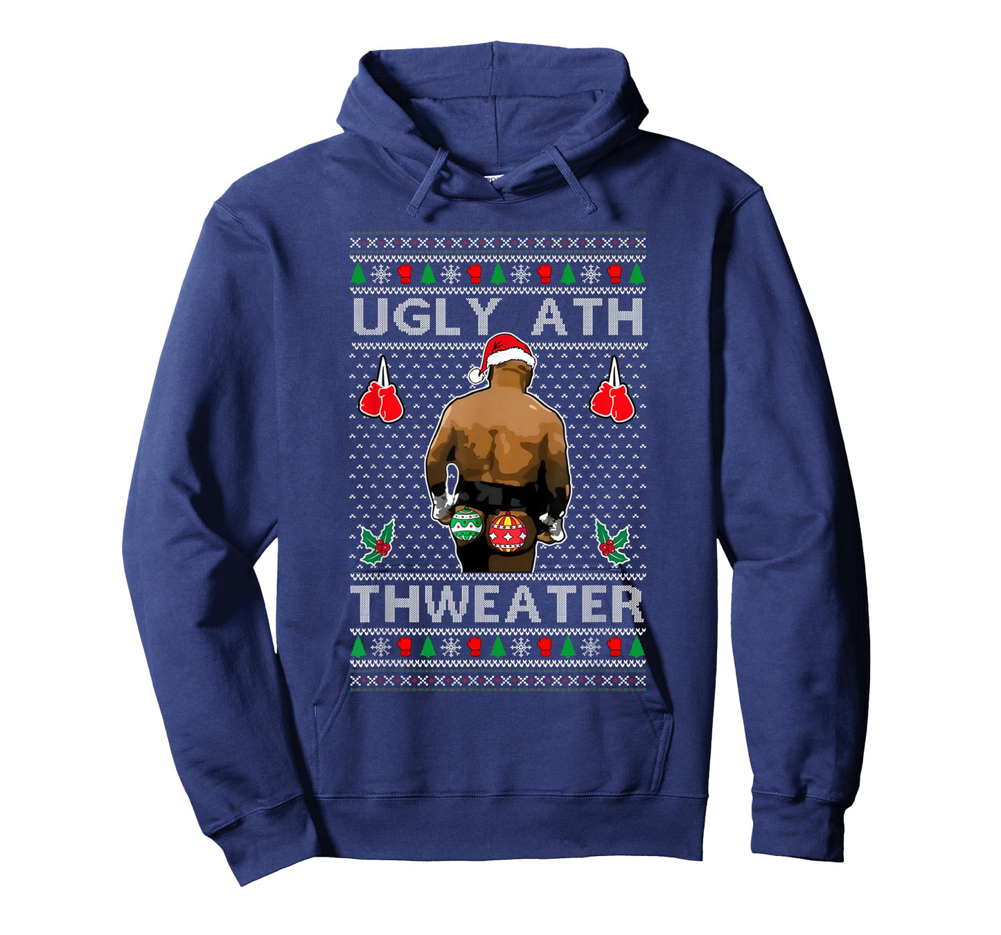 Funny Santa Boxing Ugly Ath Sweater Merry Christmas T-Shirt