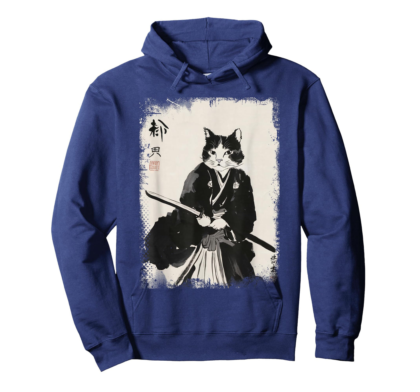 Cat Samurai Warrior Vintage Ukiyo-e Art Japanese Katana T-Shirt