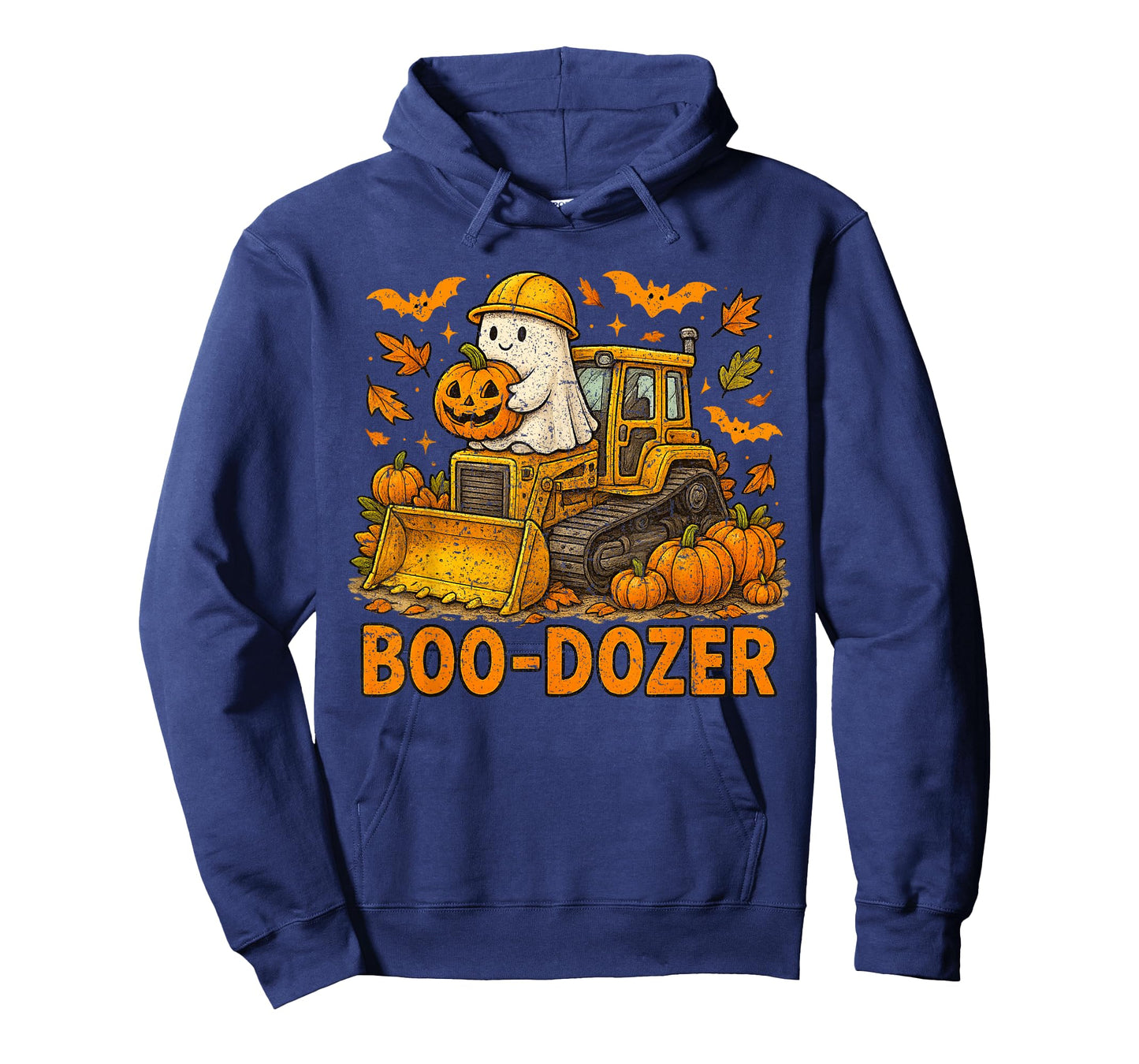 Retro Bulldozer Halloween Boo Dozer Construction Truck Kids T-Shirt