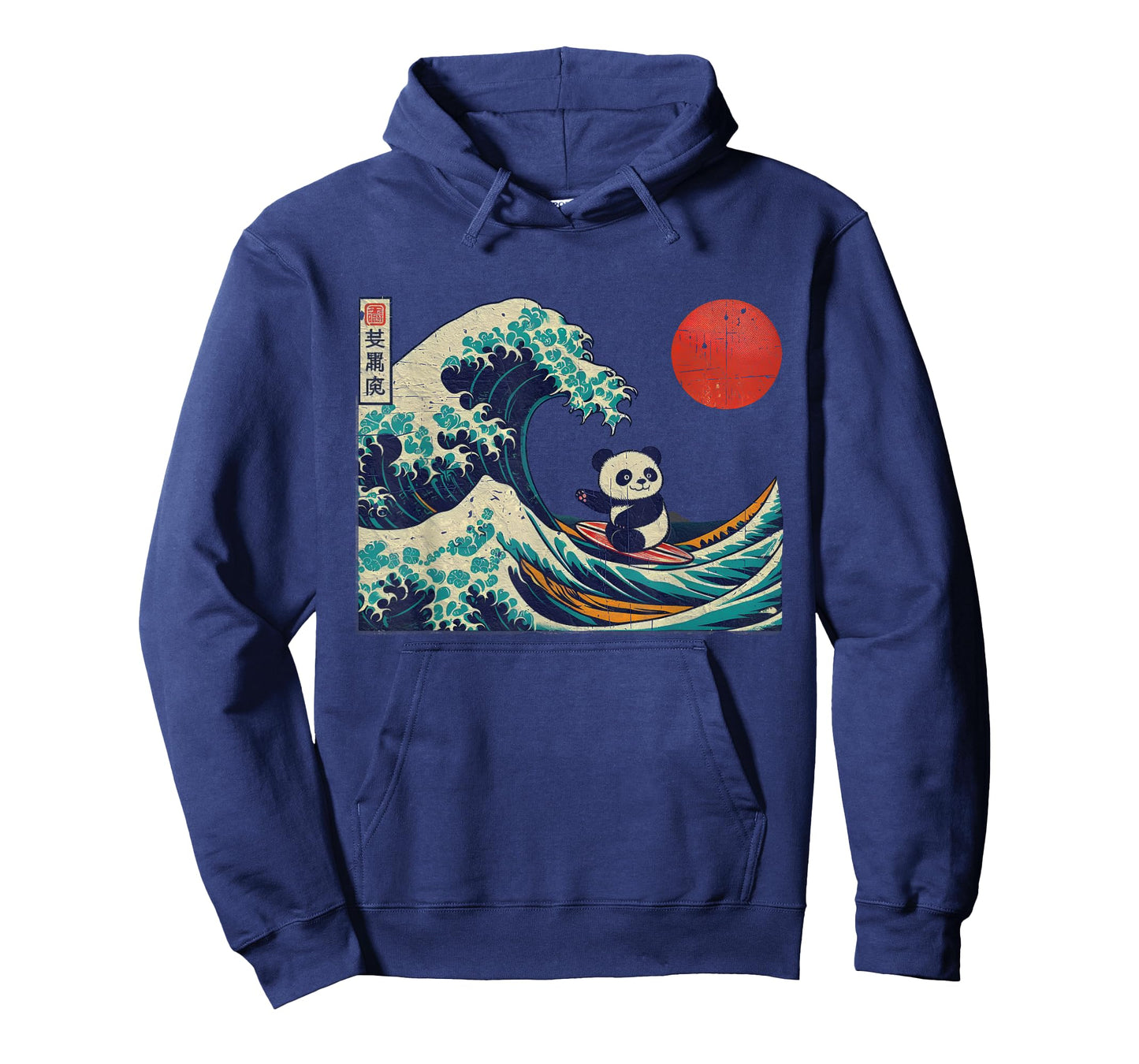 Panda Surfing Japanese Kawaii Anime Great Wave Japan Surfing T-Shirt