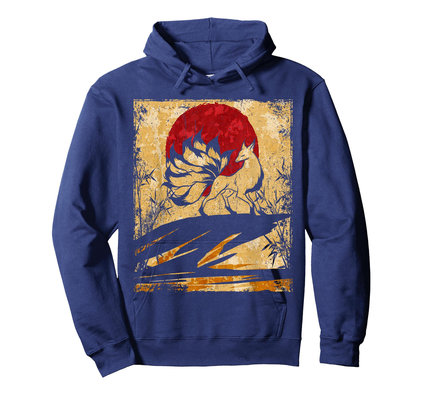 Nine Tailed Fox Japanese Art Retro T-Shirt
