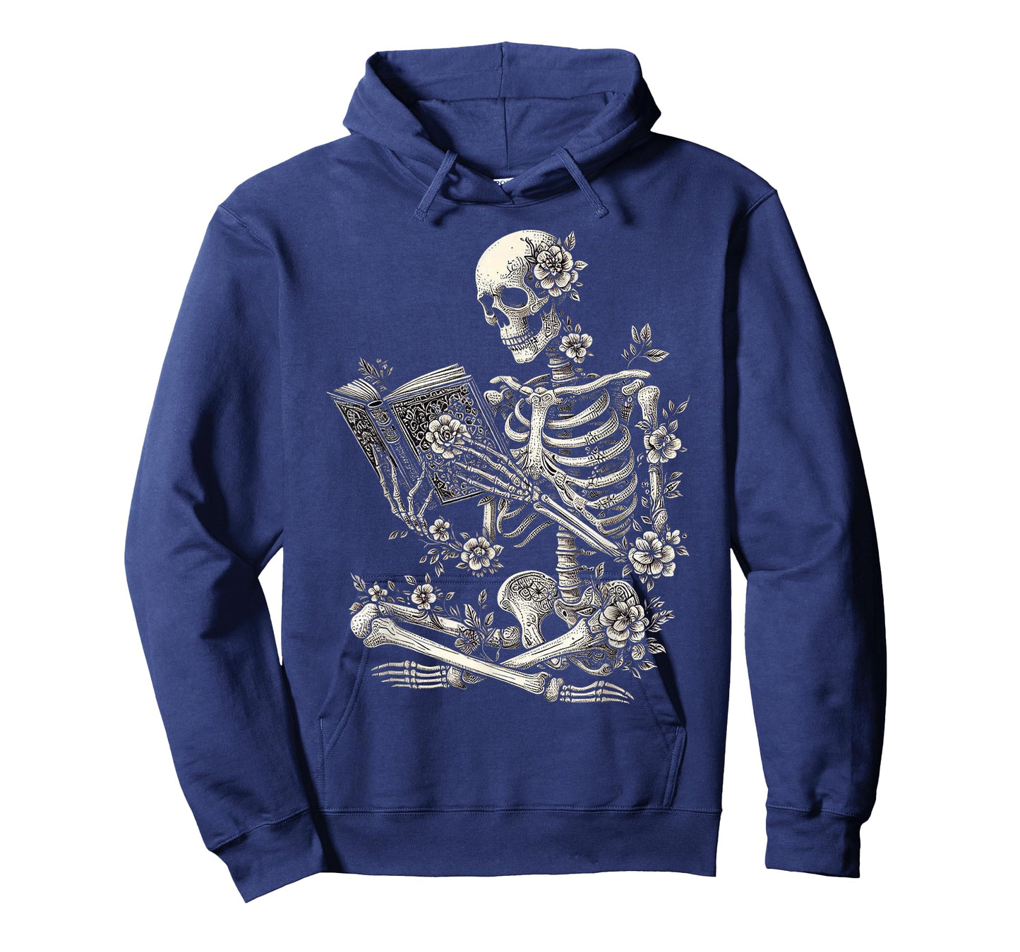 Skeleton Book Floral Skull Halloween Teacher Costume T-Shirt