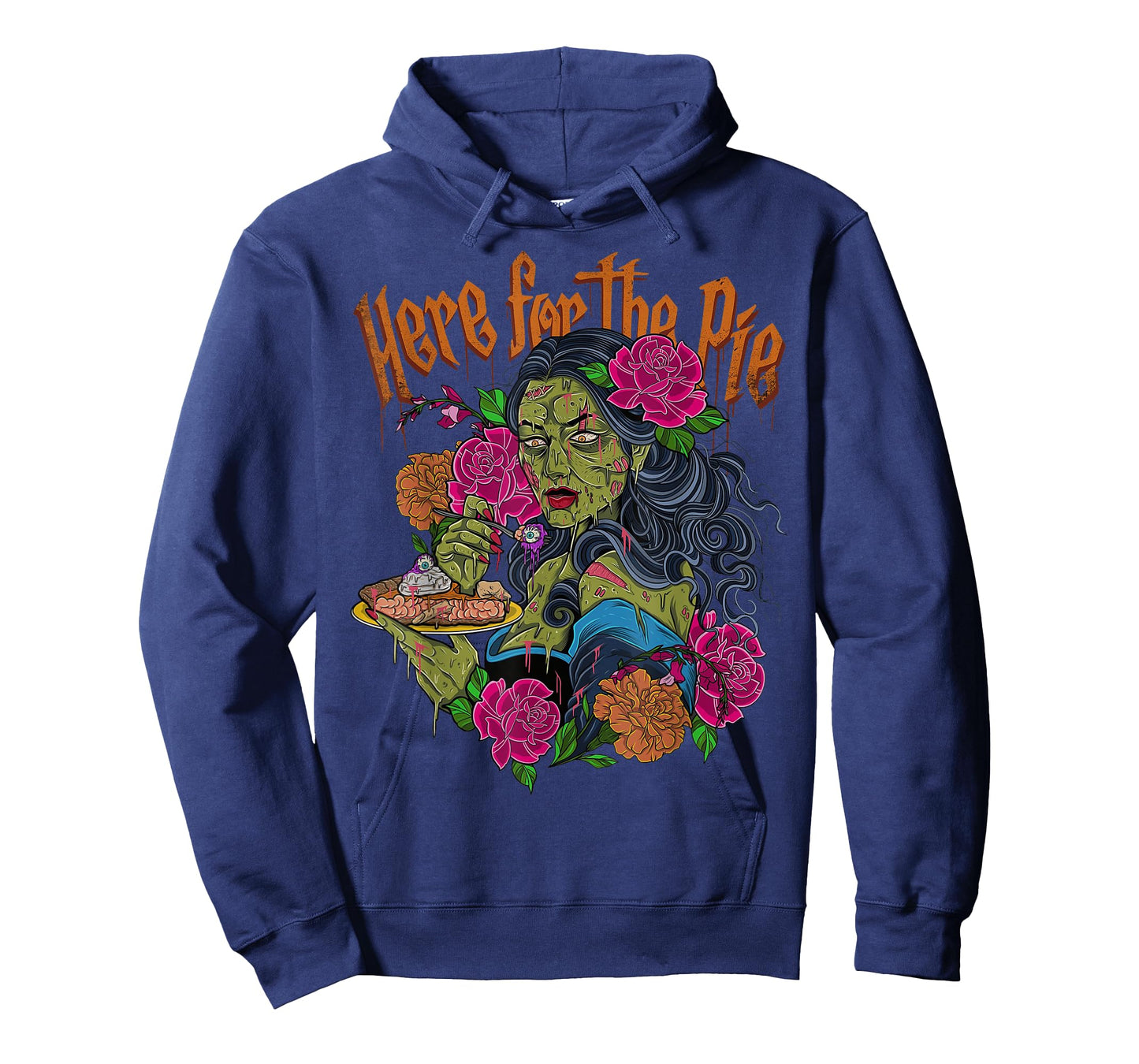 Vintage Retro Here for The Pie Zombie Girl Graphic Tee T-Shirt