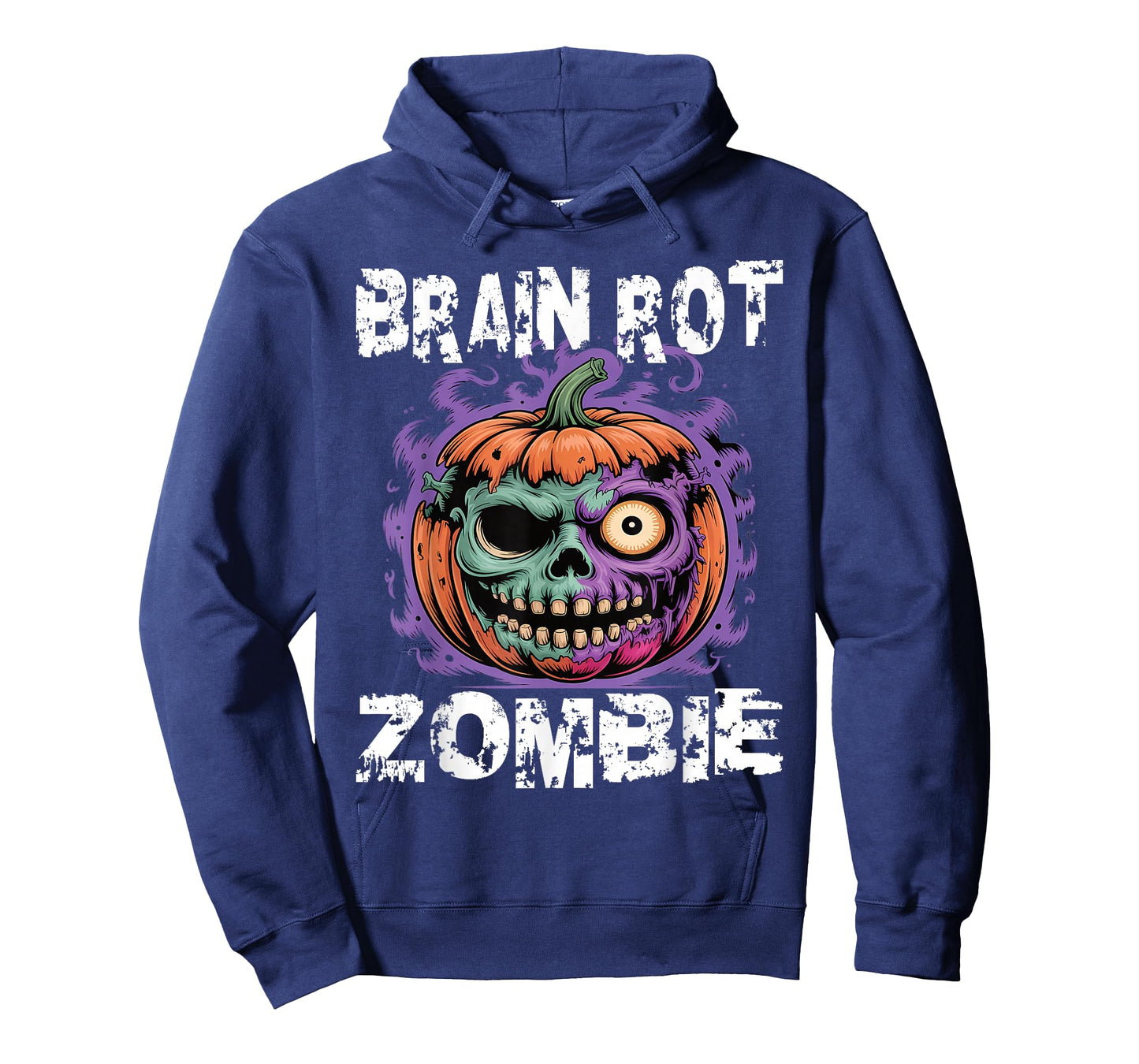 Brain Rot Zombie Pumpkin Halloween Boys Teens Kids Graphic T-Shirt