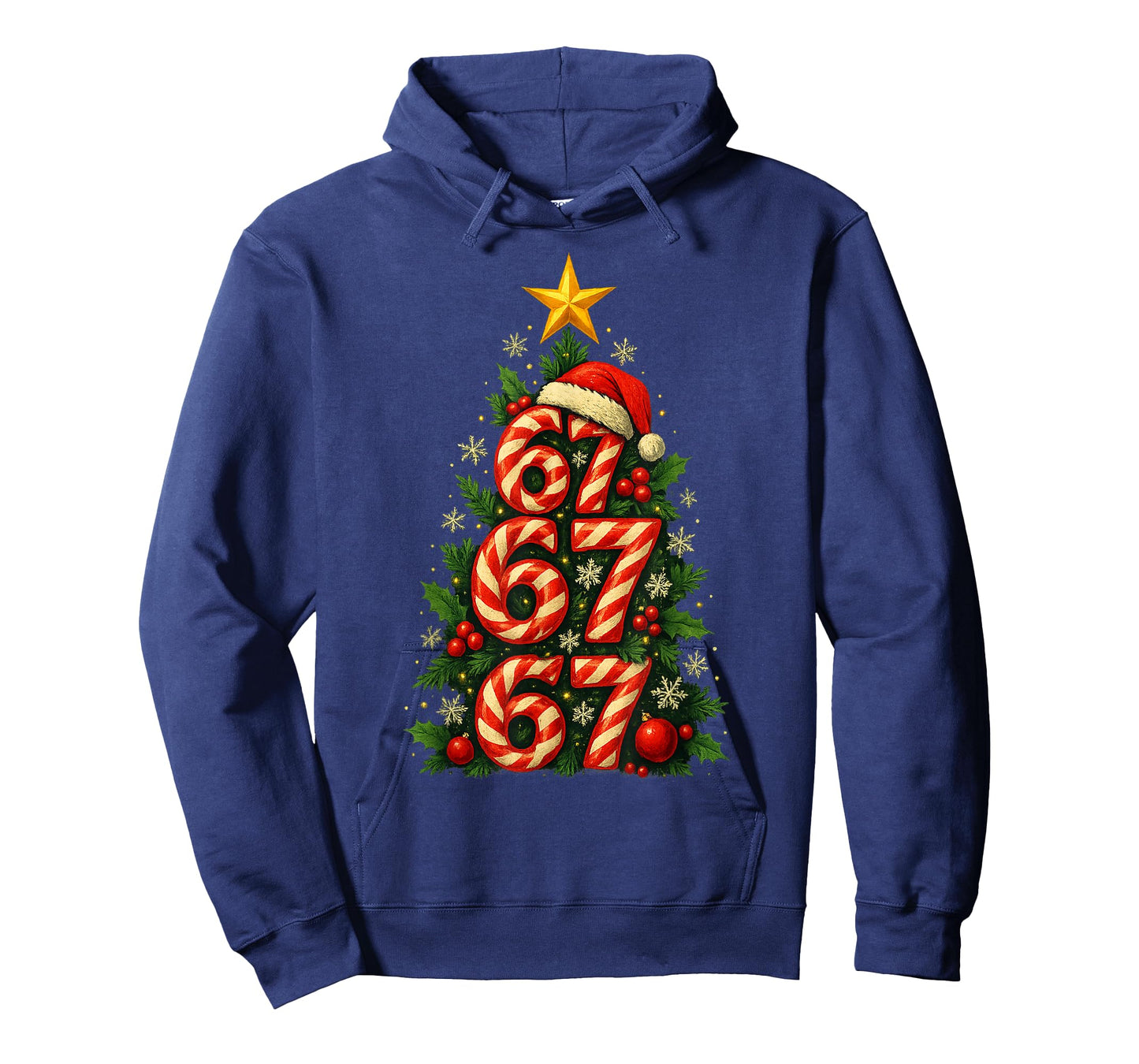 67 Christmas Tree Candy Cane Holiday Six Seven Meme Brainrot T-Shirt