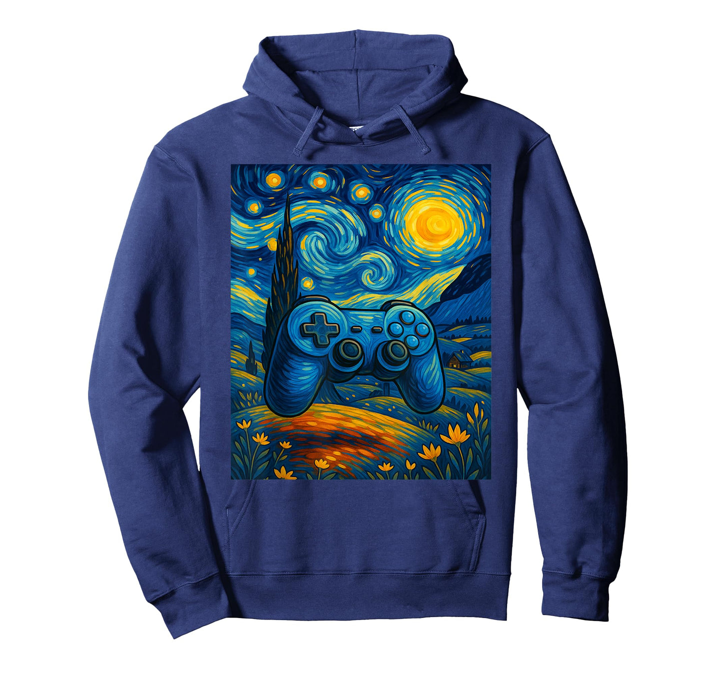 Starry Night Gaming Controller Van Gogh Style Gamer Art T-Shirt