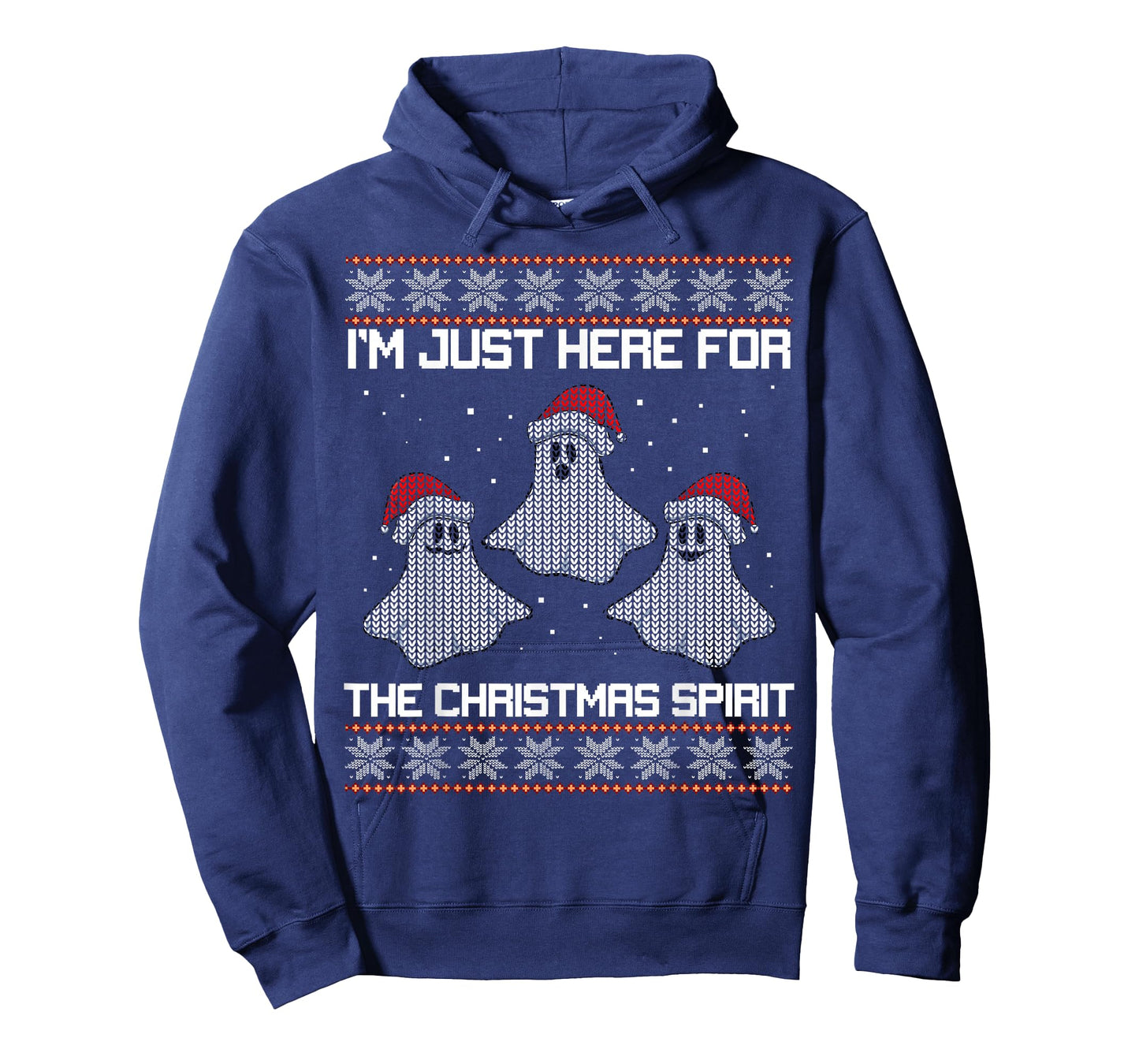 Ugly X-Mas Party Ghost I'm Just Here For Christmas Spirit T-Shirt