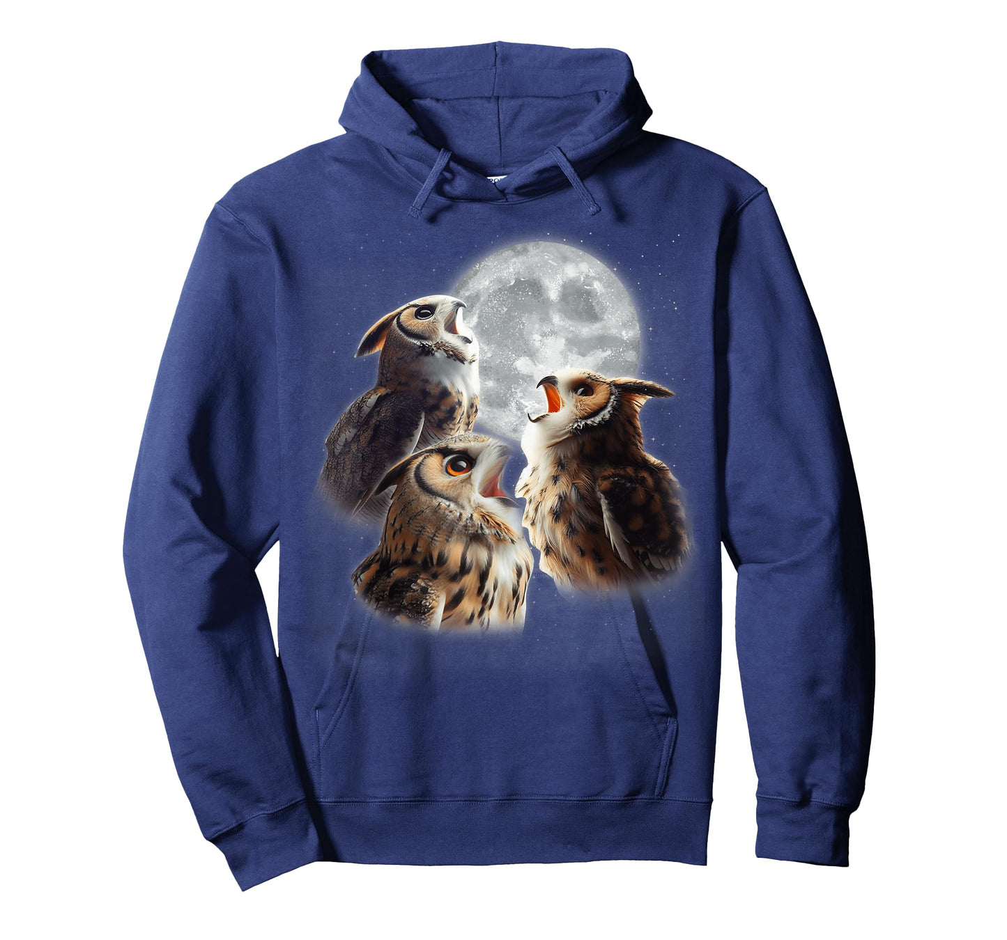 3 Owls Howling At The Moon Funny Night Owl Lover Birdwatcher T-Shirt