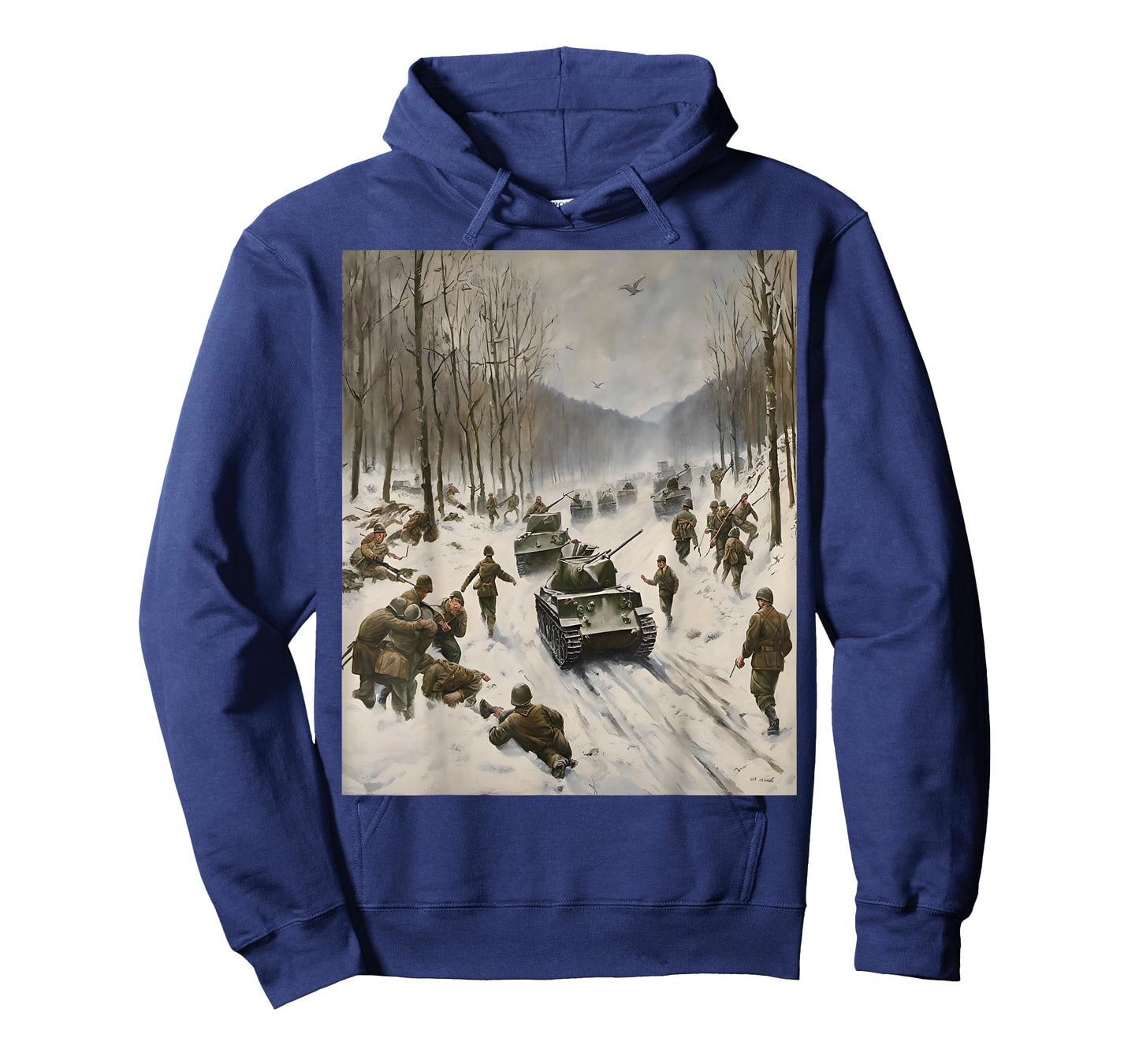 Battle Of The Bulge Winter Warfare Art T-Shirt