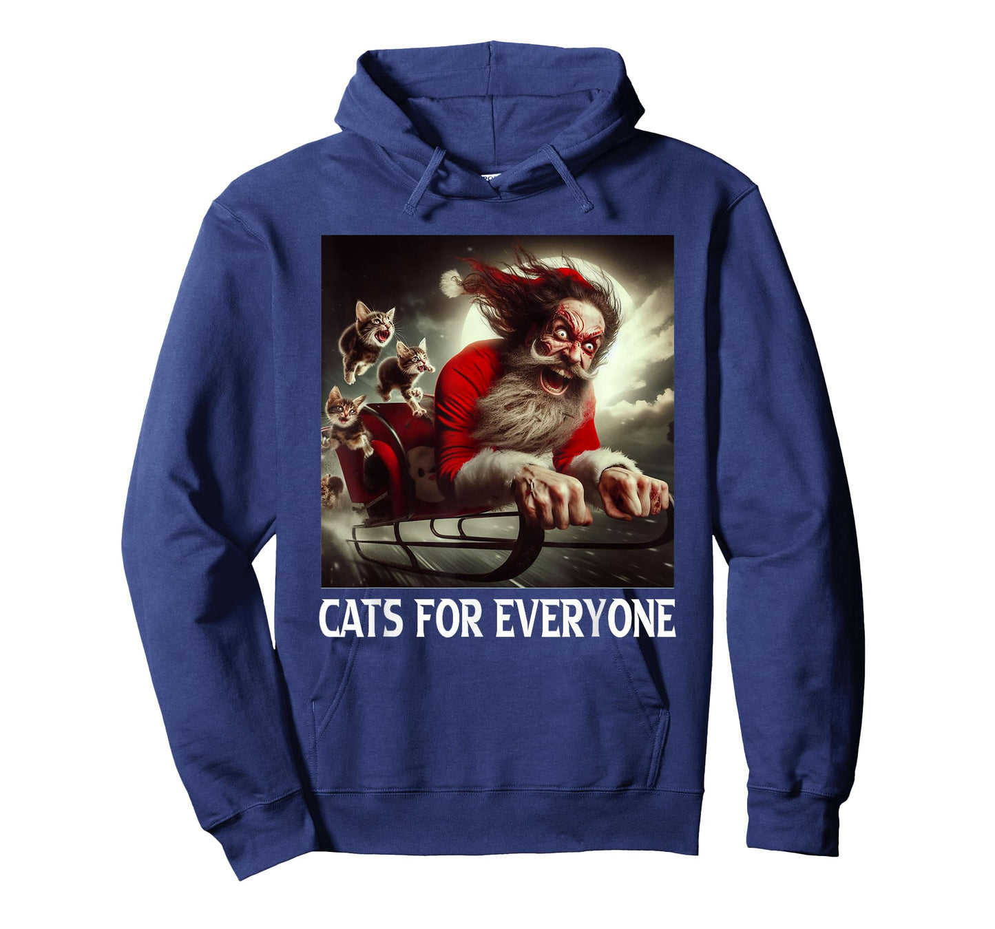 Cats For Everyone Crazy Santa Claus Funny Christmas Cat Men Women T-Shirt