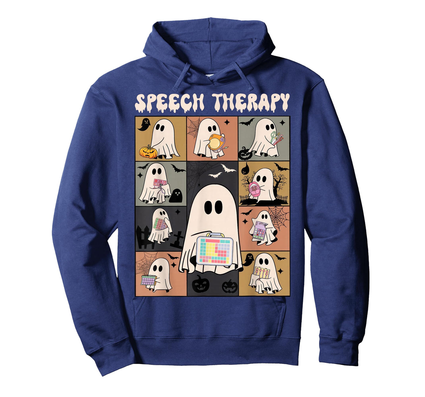 Retro SLP Ghost Halloween Speech Therapy Autumn Fall T-Shirt