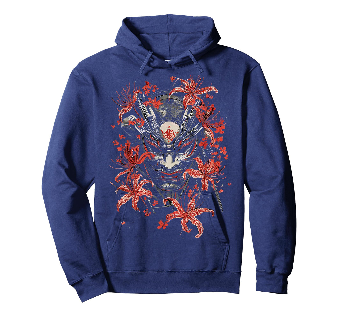 Red Spider Lily Flower Oni Mask Noh Japanese Anime Otaku T-Shirt