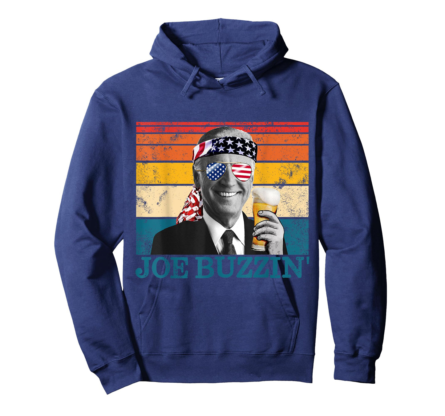 Joe Buzzin' 4th Of July Retro Drinking President Joe Biden T-Shirt for Women Men