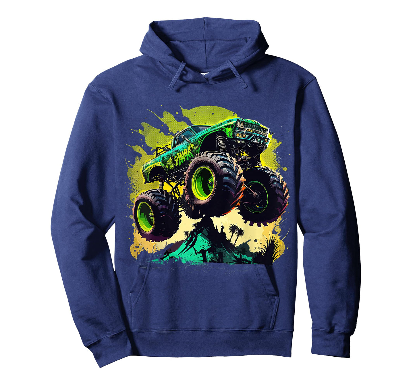 Retro Vintage Monster Truck Retro Sunset Monster Truck Boys T-Shirt