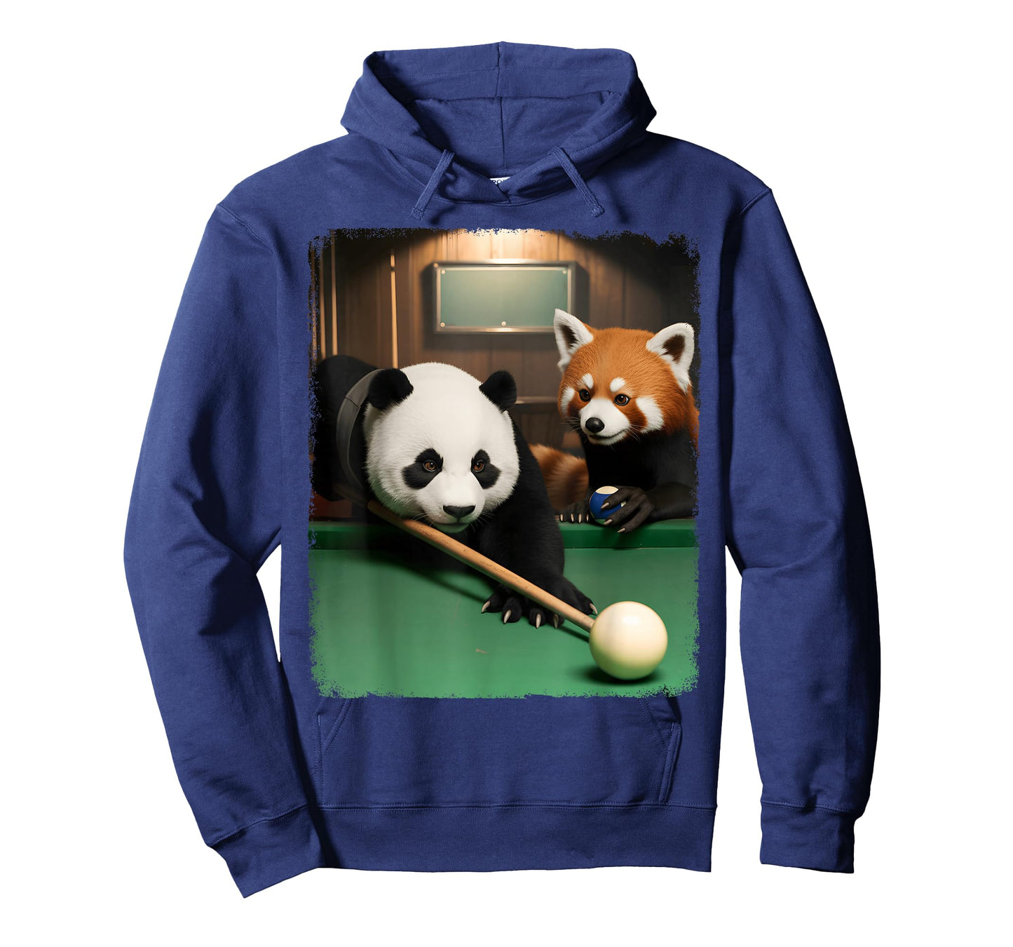 Funny Red Fox Panda Pool Game Billiard Lover Art Design T-Shirt