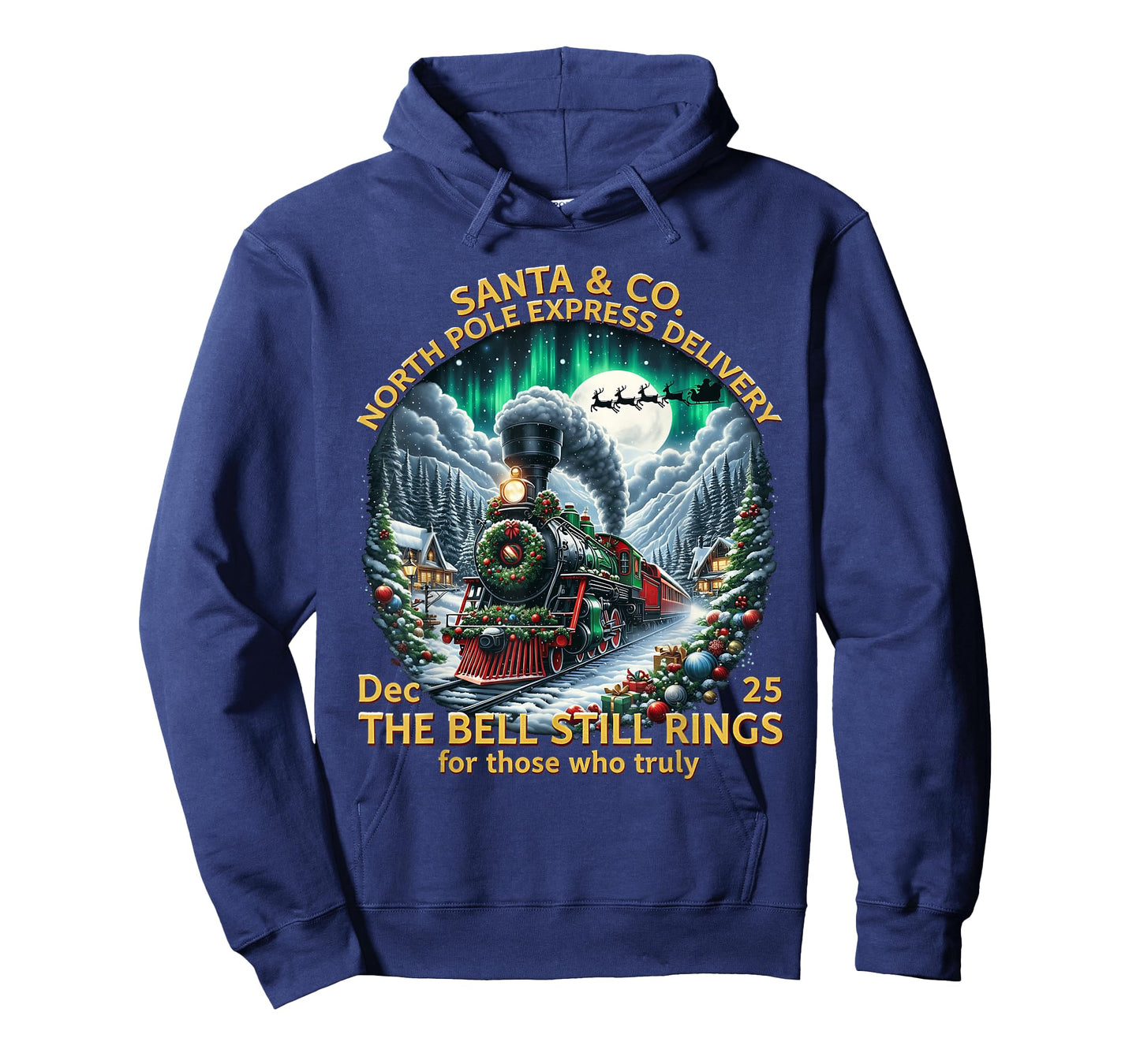 Train All Aboard Christmas Town Believe Santa Express T-Shirt