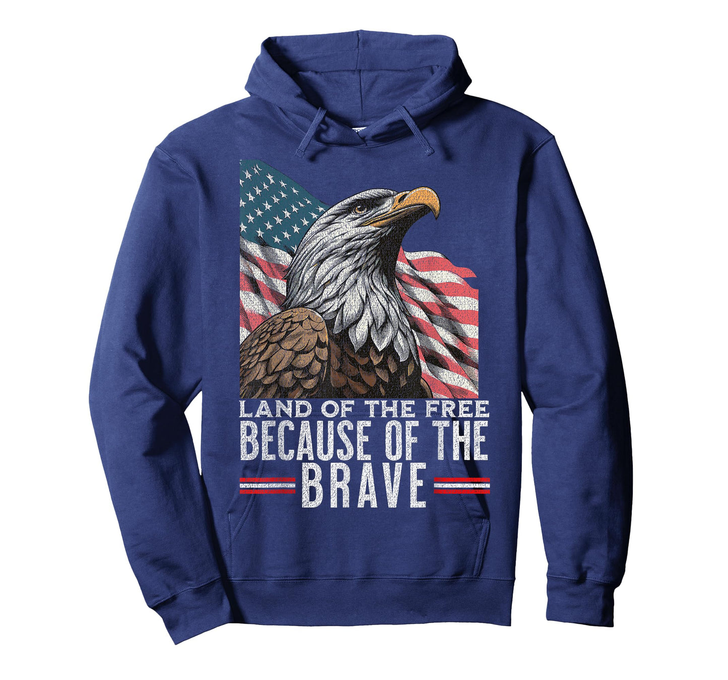 Land of the Free Because of the Brave Vintage America Eagle T-Shirt