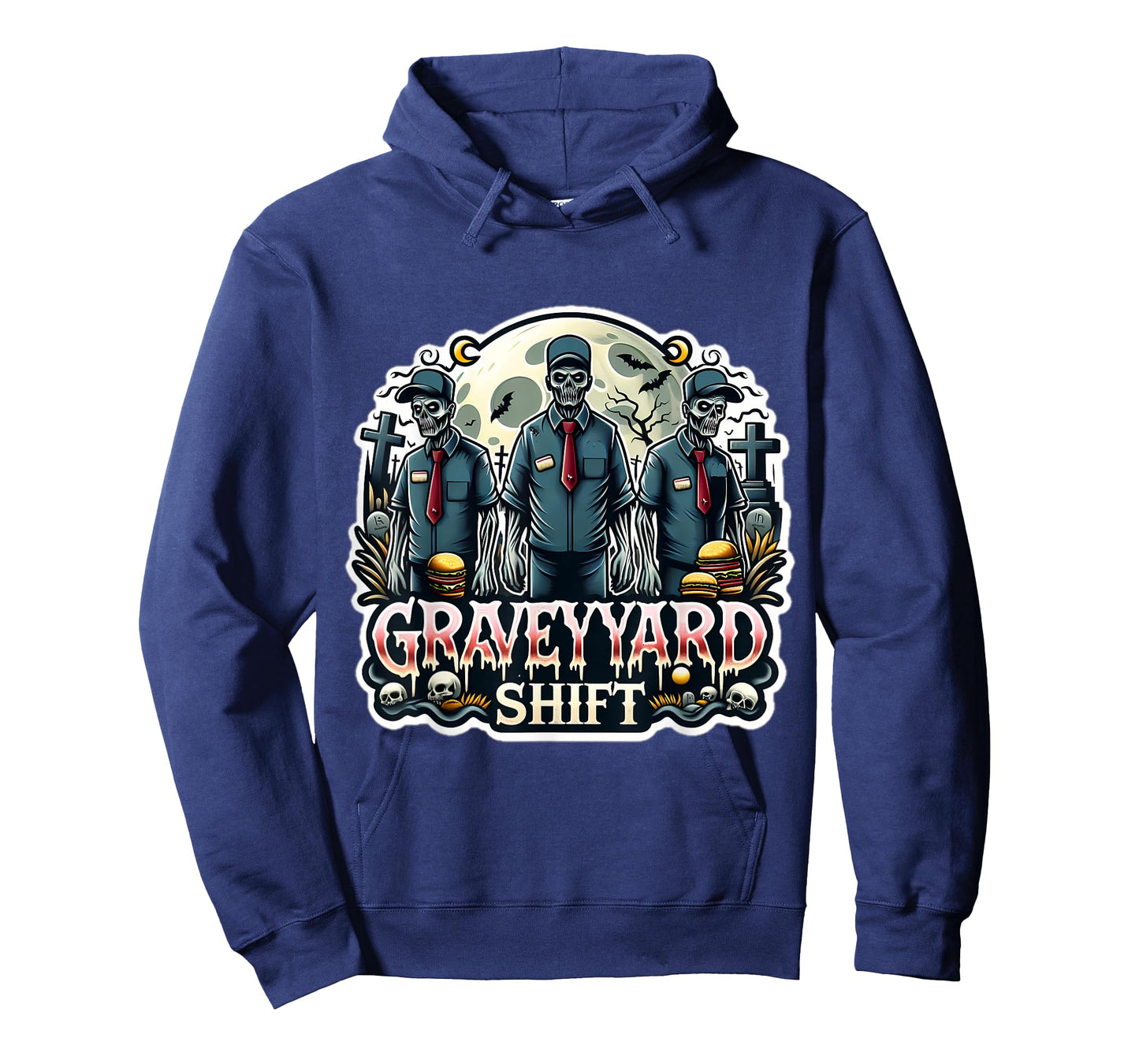 Grave yard Shift Zombie Costume Funny 2024 Halloween T-Shirt