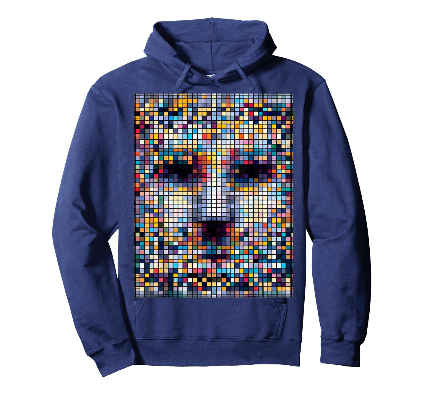 Glitchgear Anti-Surveillance Adversarial Fashion Anti-Facial Recognition Pixelated T-Shirt, Small, Black