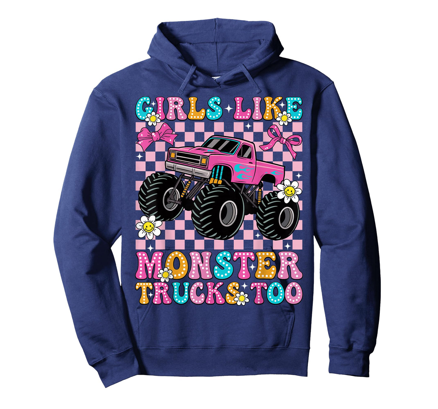 Girls Like Monster Trucks Too Groovy Monster Truck Girls T-Shirt