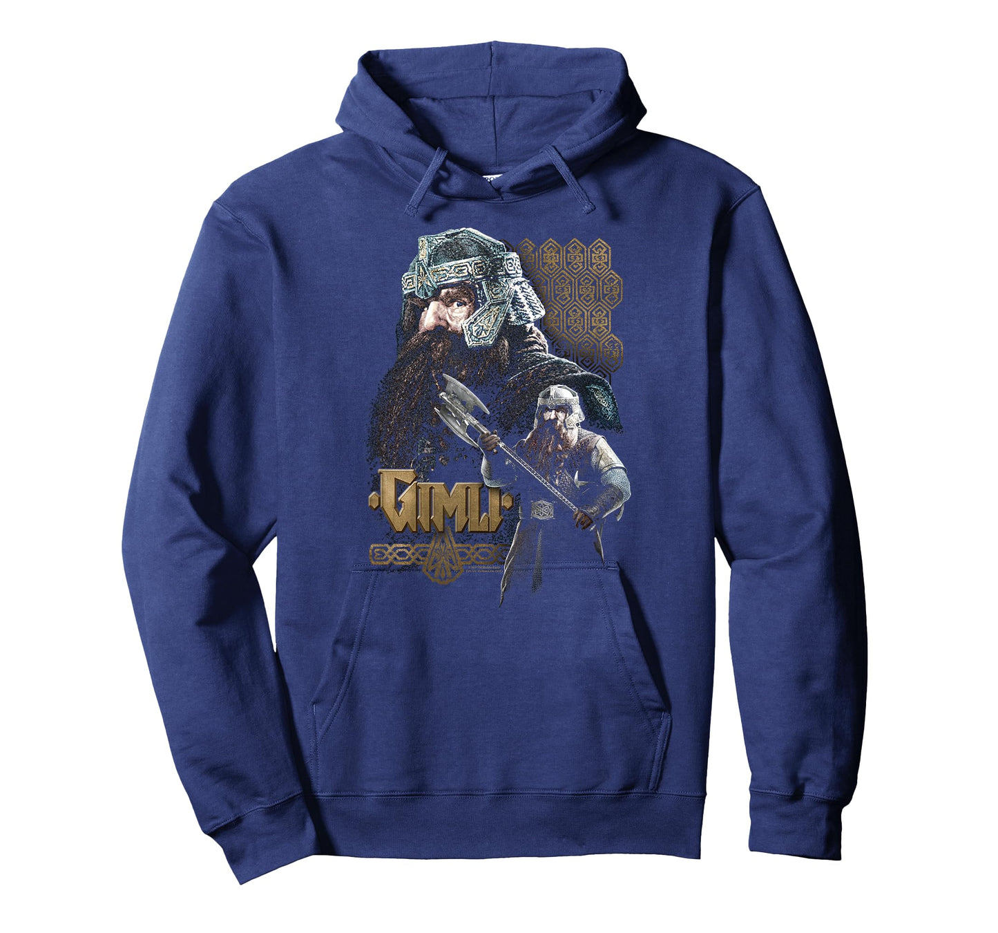Warner Bros. Lord of the Rings Gimli Unisex Adult T-Shirt, Black, Short Sleeve, Crew Neck, Small