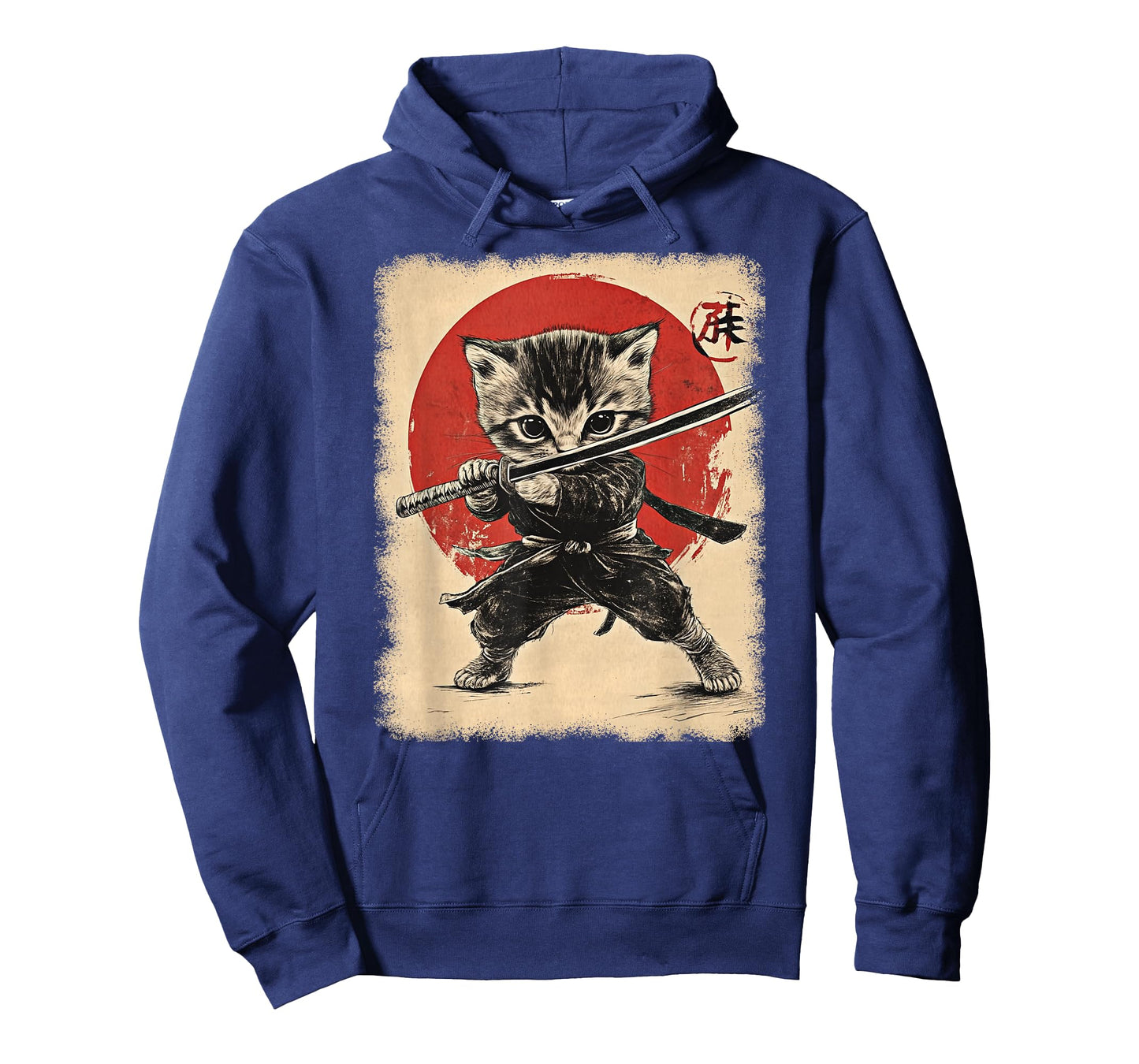 Japanese Samurai Kitten Kawaii Ninja Cat T-Shirt