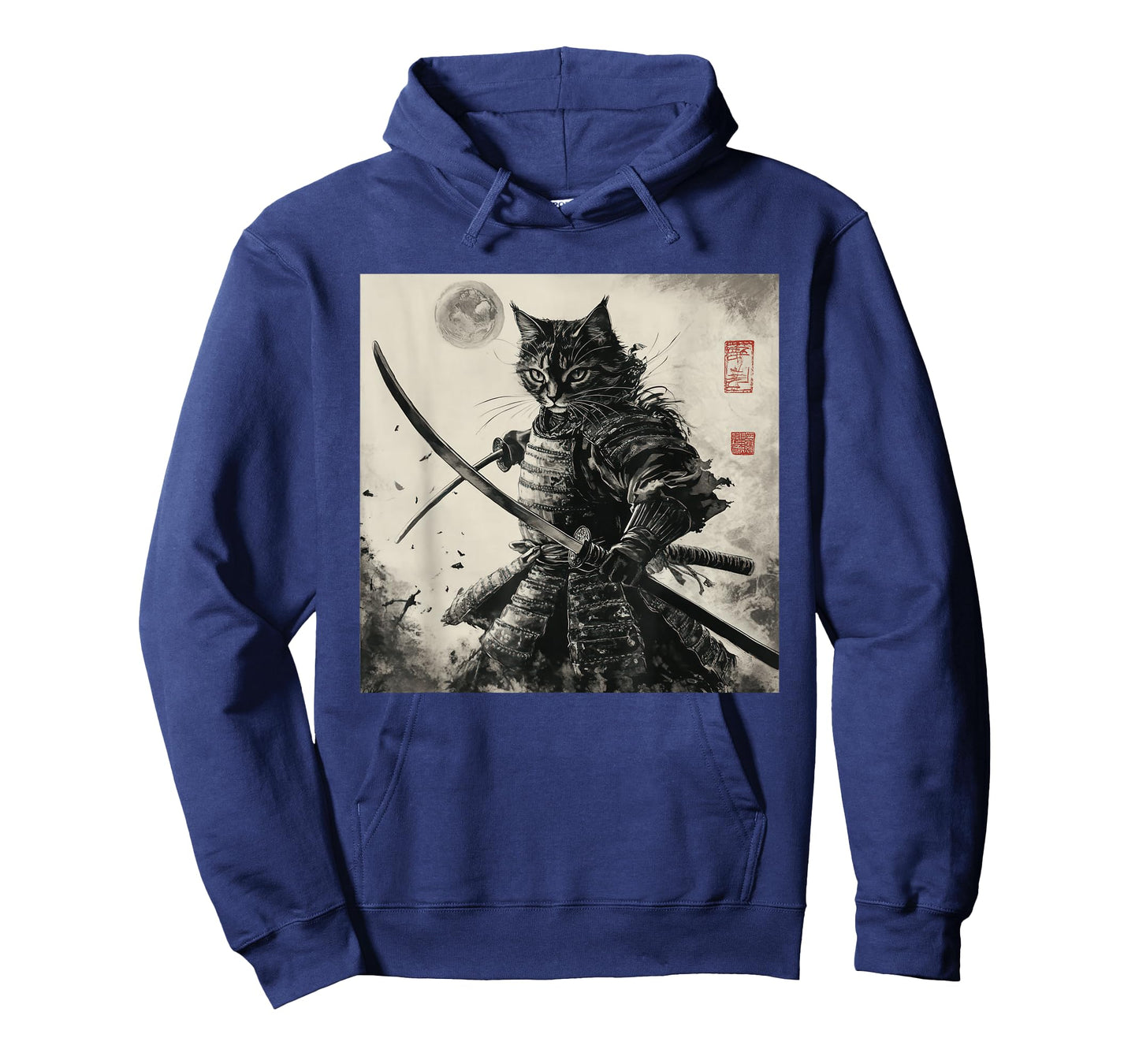 Funny Cat Japanese Samurai Ukiyo-E Art T-Shirt