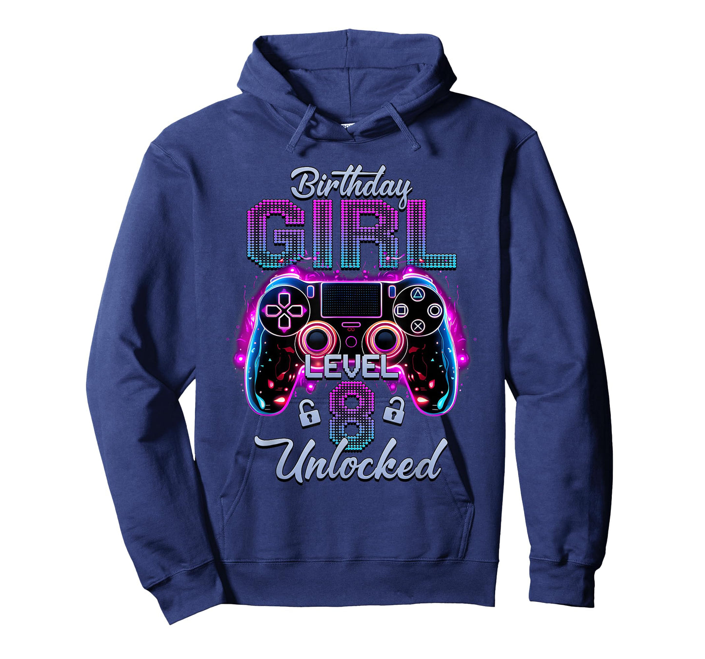 Gamer Girl Level 8 Unlocked Video Gaming 8th Birthday Gifts T-Shirt