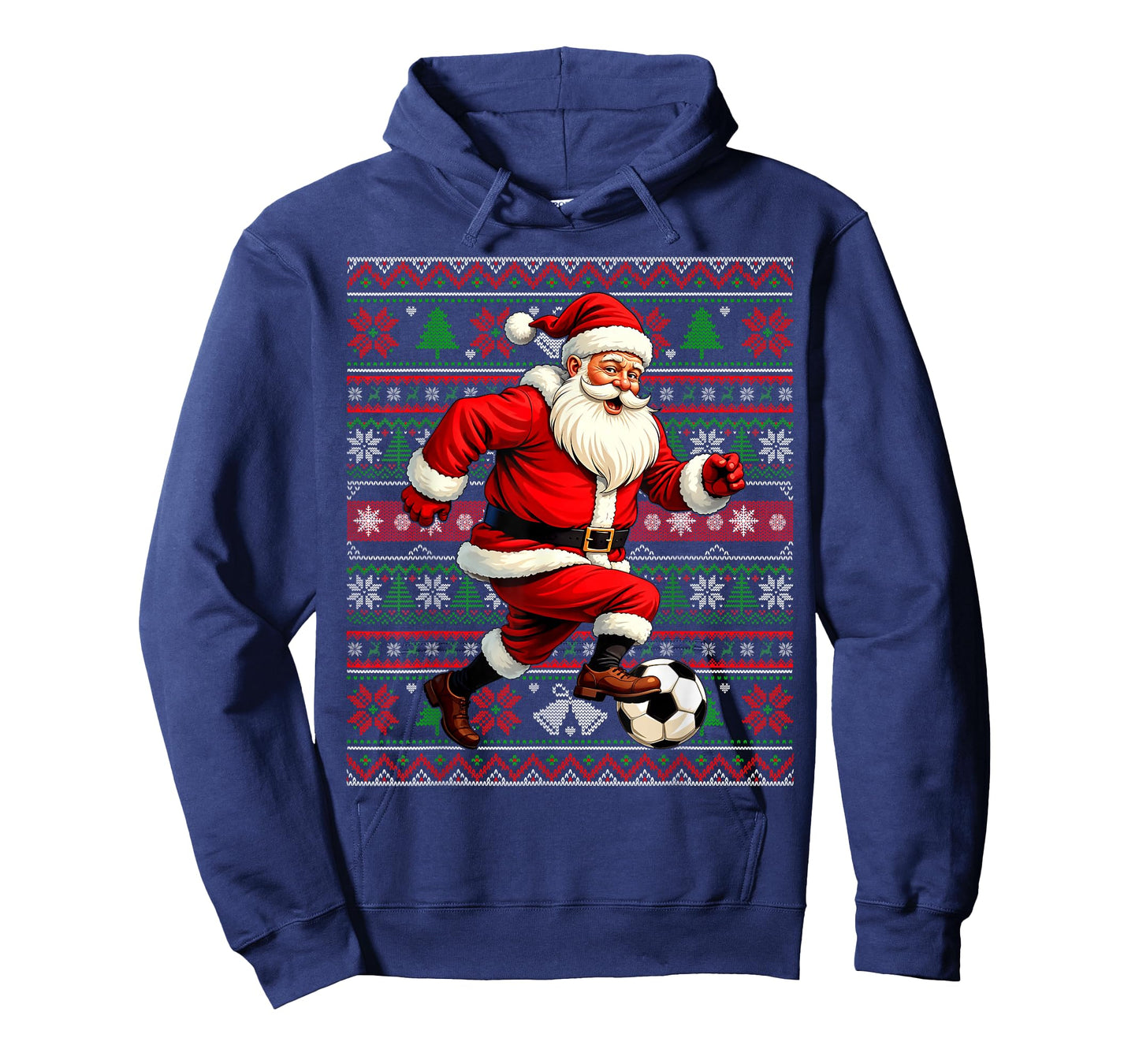 Funny Santa Playing Soccer Ugly Christmas Sweater Xmas T-Shirt