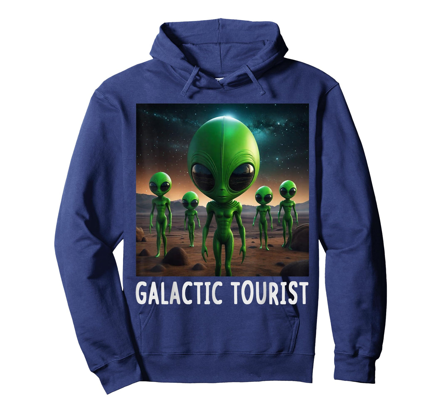 Funny Aliens Galactic Tourist Spaceship UFO Men Women Kids T-Shirt