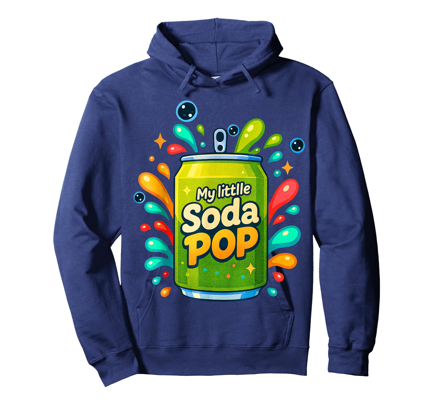 Soda Pop CartoonSplash Cute Retro Beverage Funny Green T-Shirt