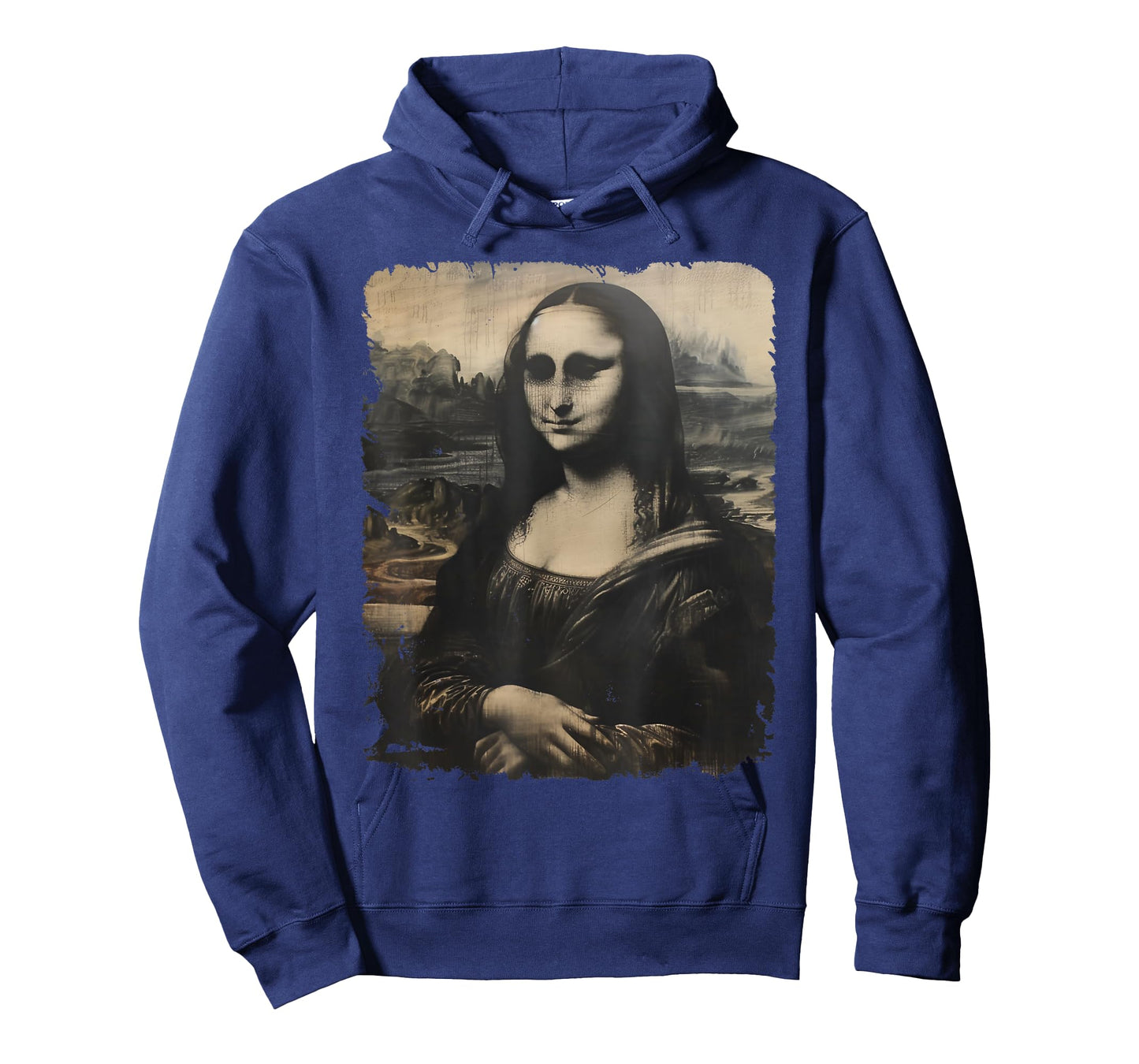 Scary Mona Lisa Creepy Halloween Portrait Men Women T-Shirt