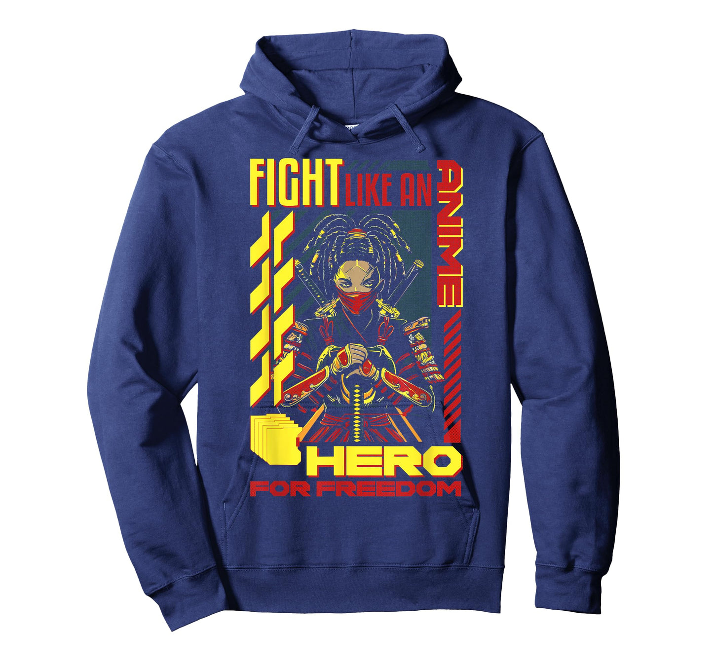 Fight Like An Anime Hero Freedom Black Anime Girl Juneteenth T-Shirt