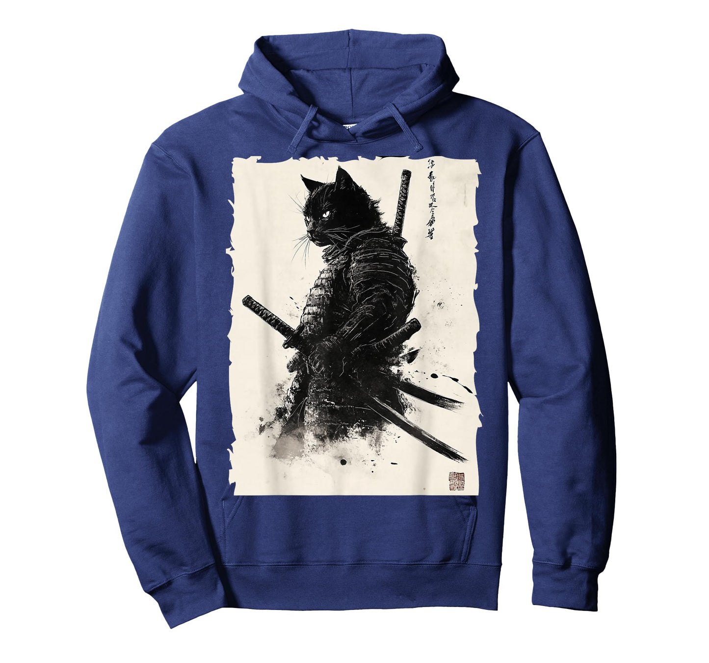Black cat Vintage Japanese Samurai Cat Retro Ukiyo-e Artwork T-Shirt