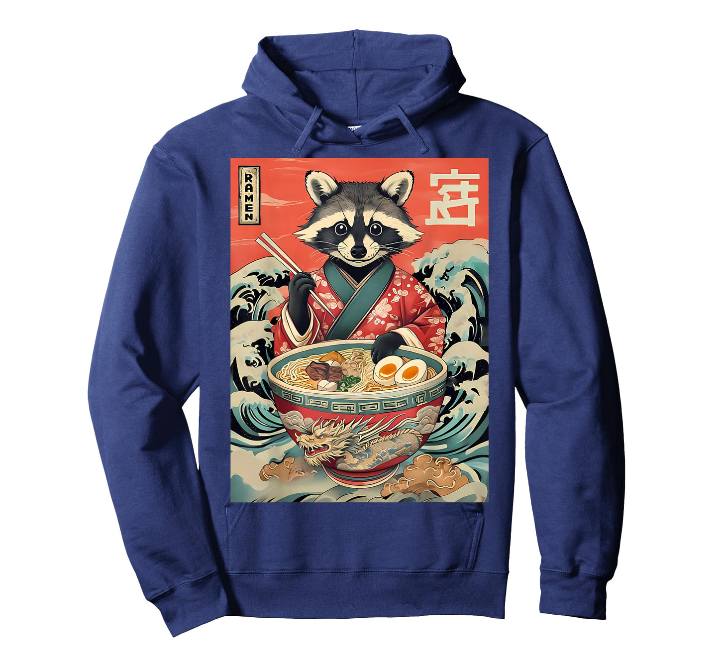 Raccoon Eating Ramen Noodles Kawaii Anime Manga Japanese T-Shirt