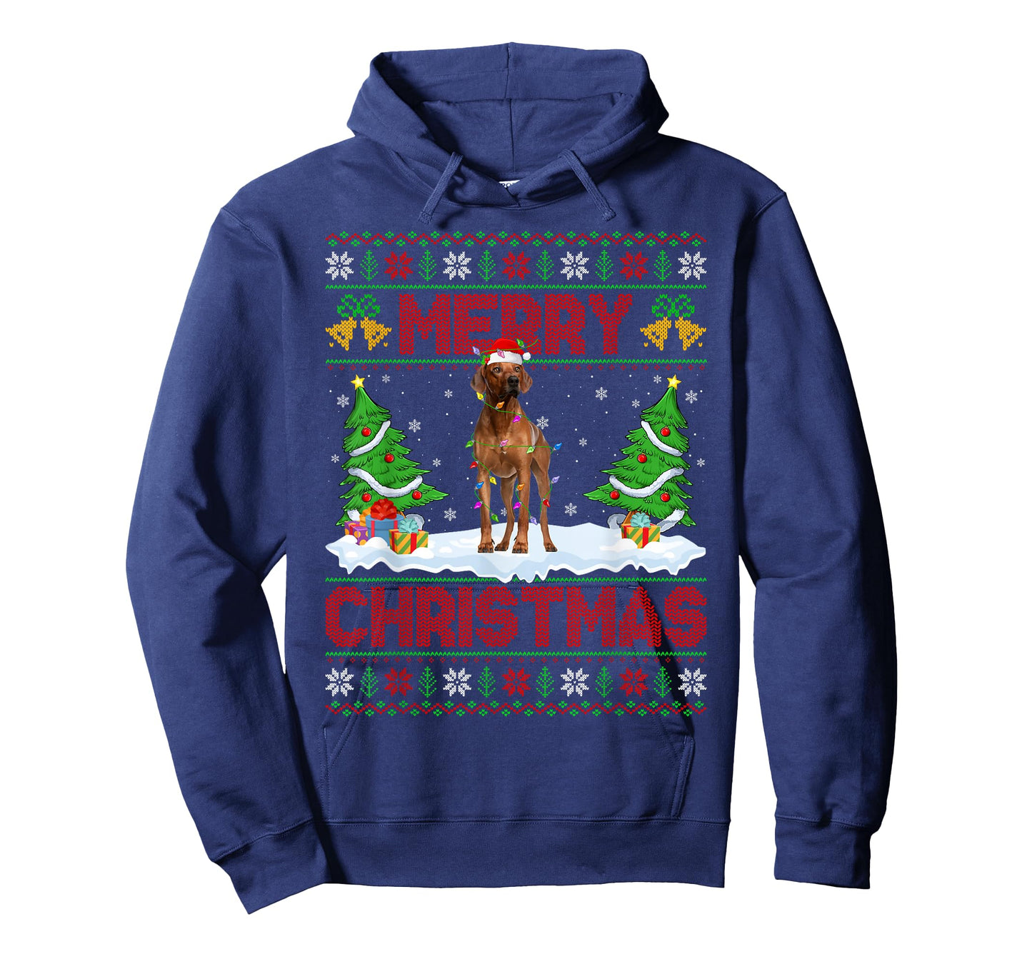 Rhodesian Ridgeback Christmas Ugly Sweater Funny Dog Xmas T-Shirt