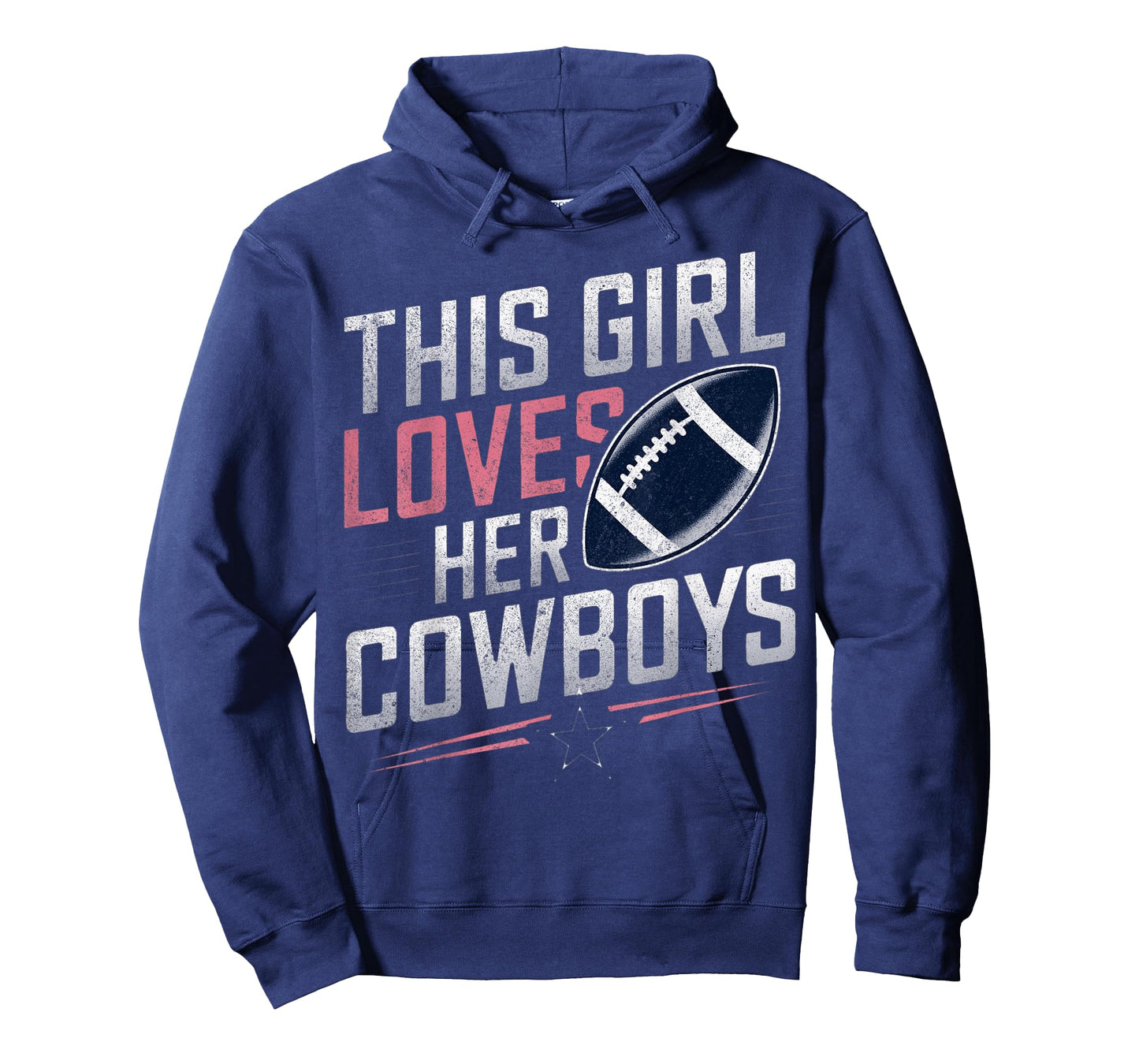 This Girl Loves Her Cowboys Vintage Retro T-Shirt