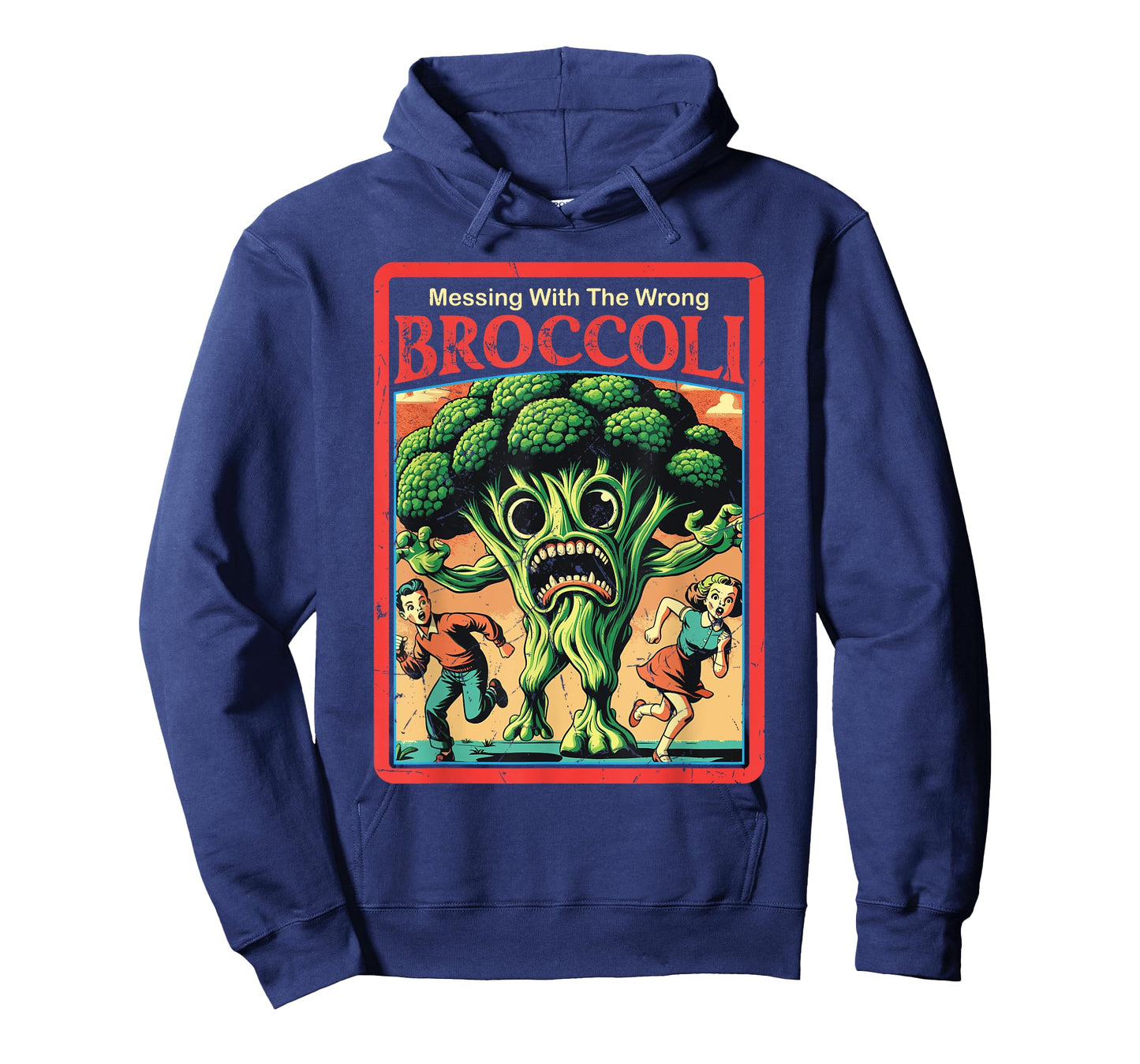 Messing With The Wrong Broccoli Funny Vegetable Monster T-Shirt