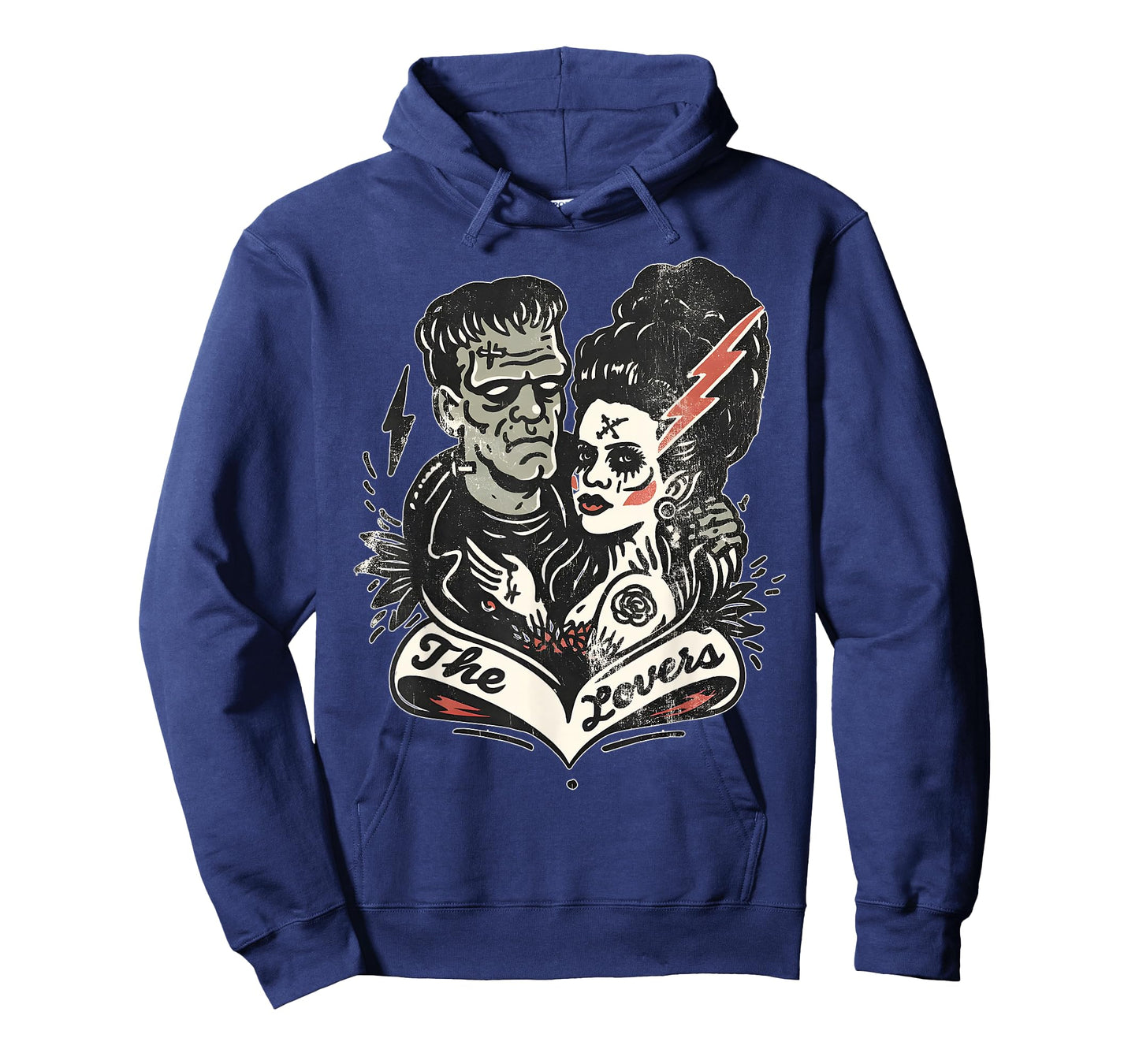The Lovers Frankenstein & Bride Tarot Card Vintage Horror T-Shirt