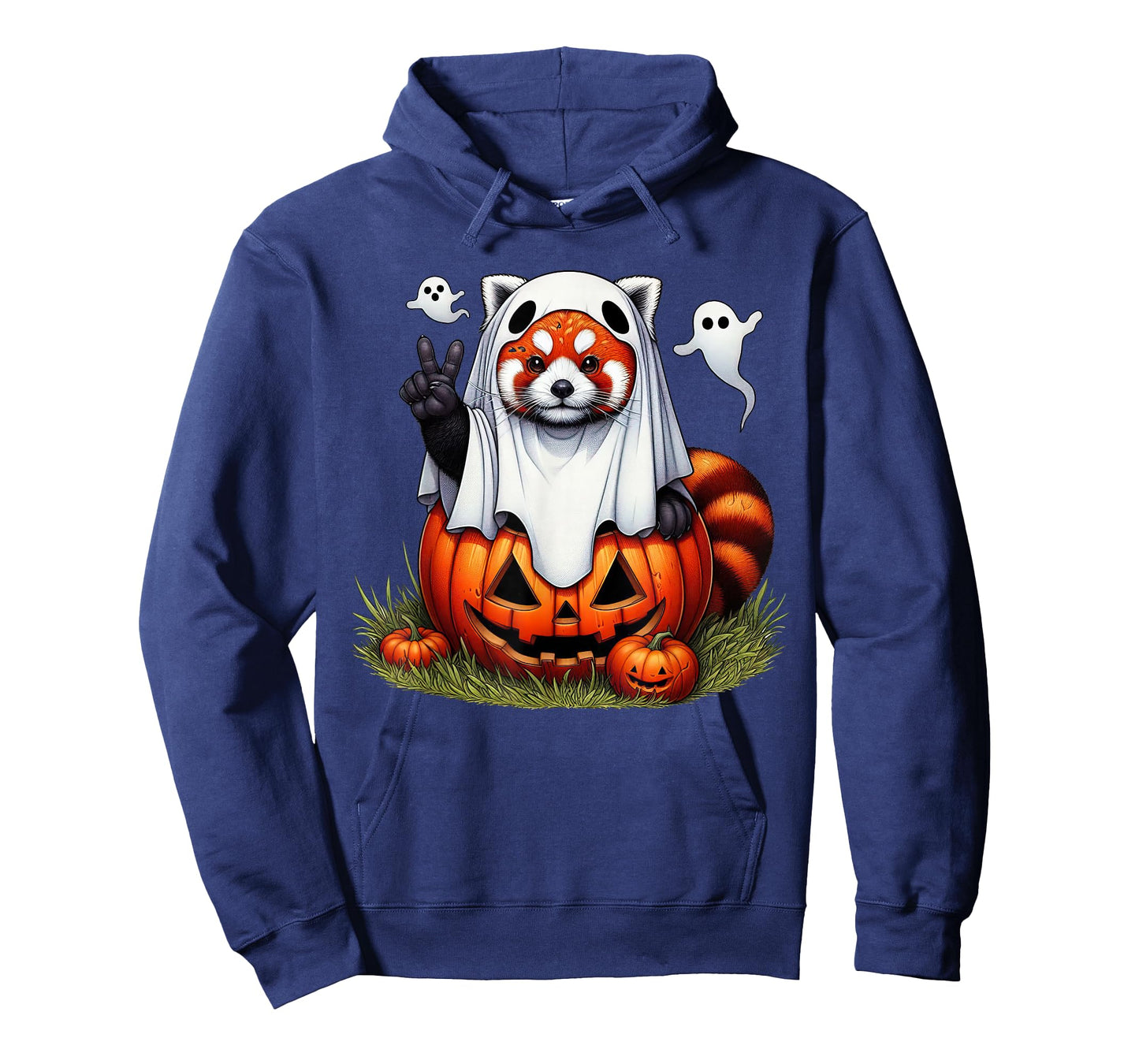 Funny Red Panda Ghost Boo Halloween Womens Mens Kids T-Shirt