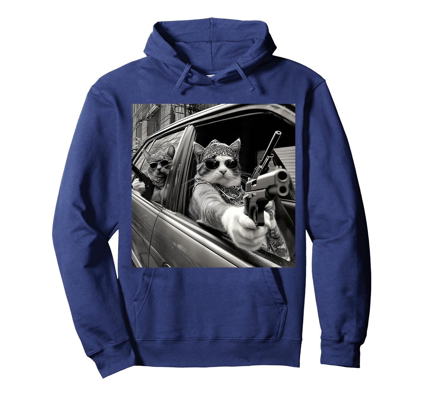 Funny Vintage Gangster Cat Meme Cat Dad Women Graphic Tee T-Shirt