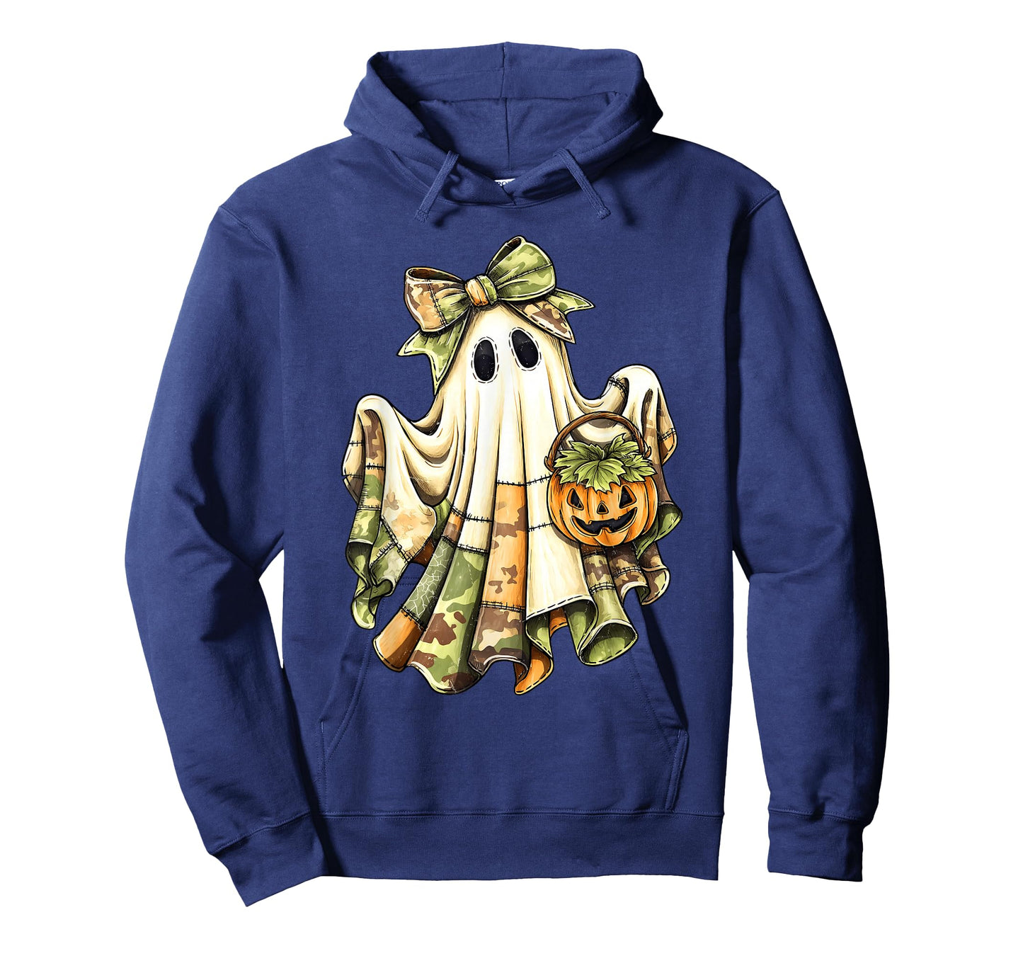 Retro Halloween Green Camo Patchwork Spooky Ghost Girly T-Shirt