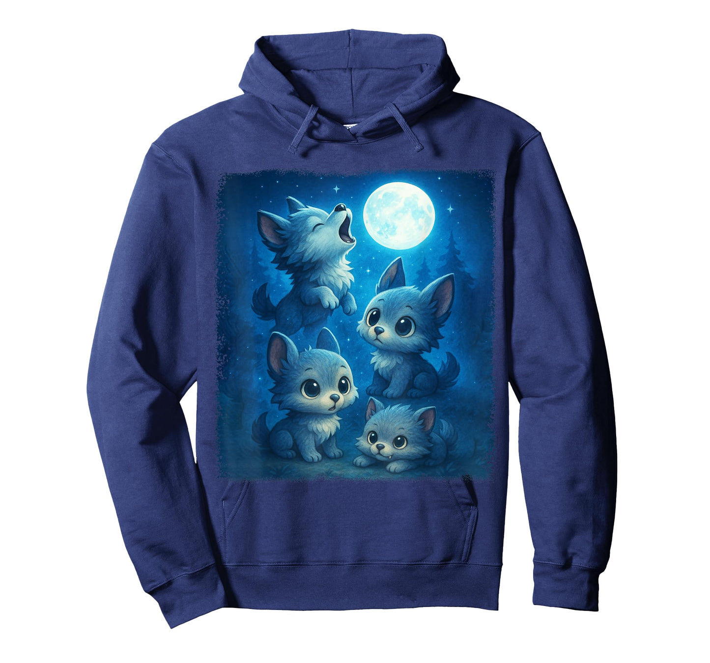 Cute Werewolf Puppy Fantasy Design Howling at Full Moon T-Shirt