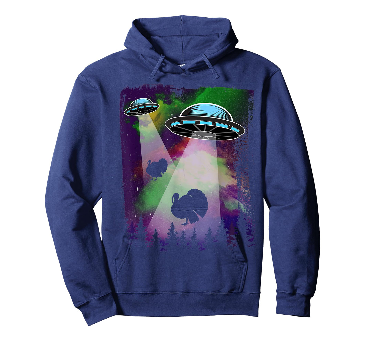 UFO Alien Thanksgiving Turkey Abduction Funny T-Shirt