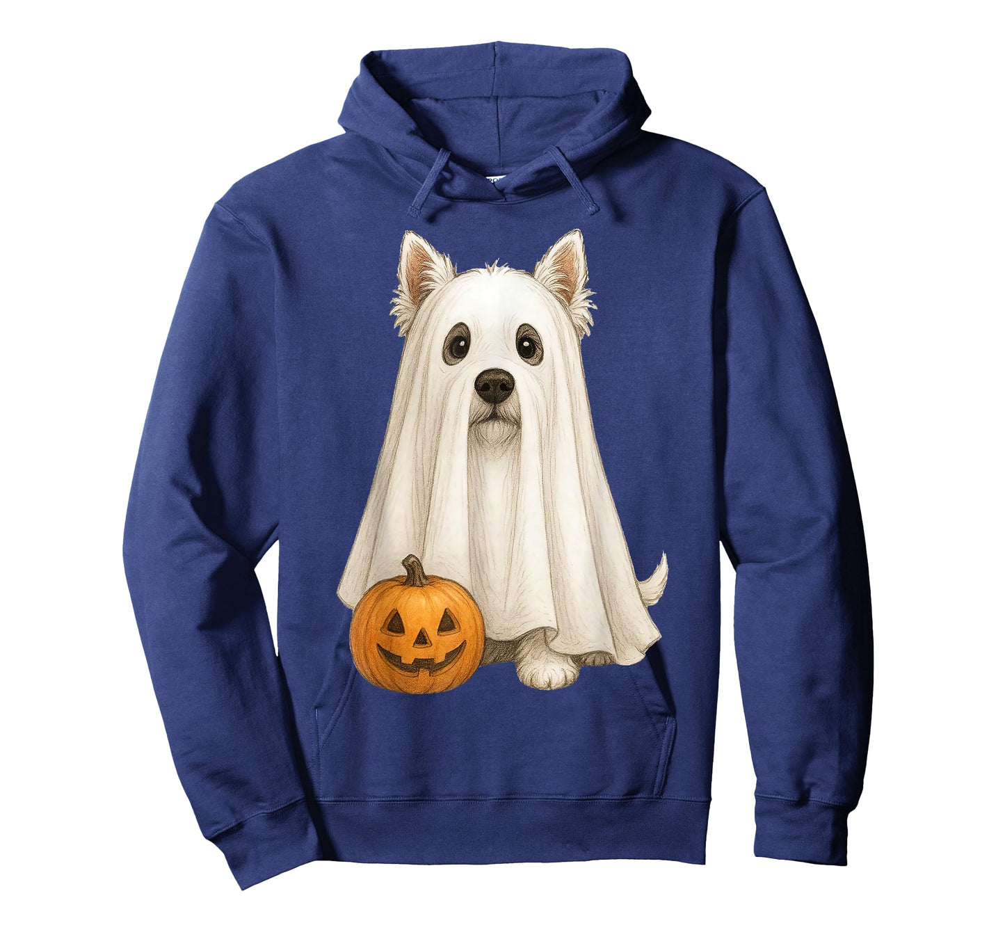 Cute Westie Dog Ghost Pumpkin Halloween Pet Animal Lover T-Shirt