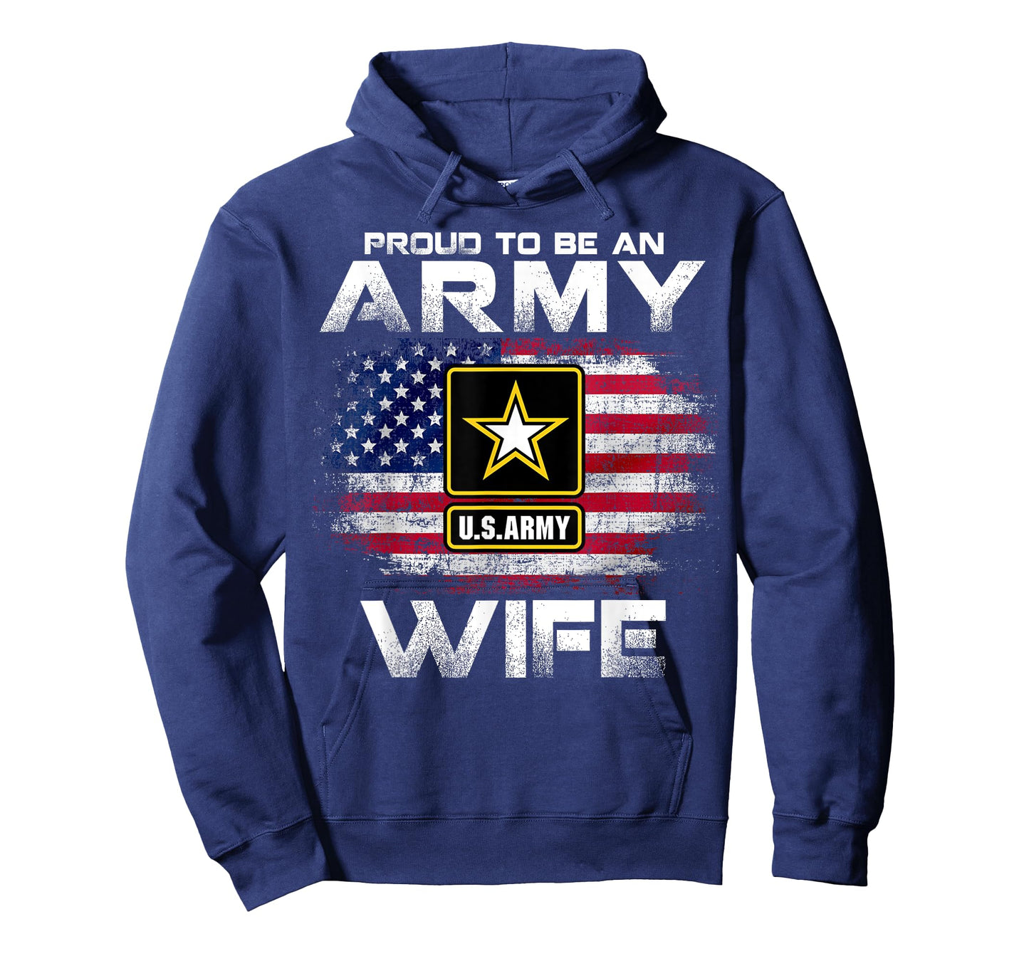 Proud To Be An Army Wife With American Flag Gift Veteran Women Kids Men T-Shirt
