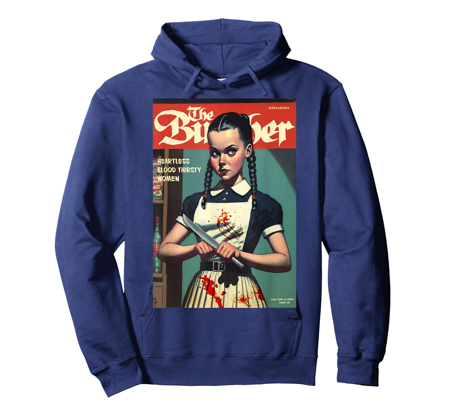Last Gasp Graphics Sinister Girl Holding Knife 1960s Horror Comic Book Cover T-Shirt