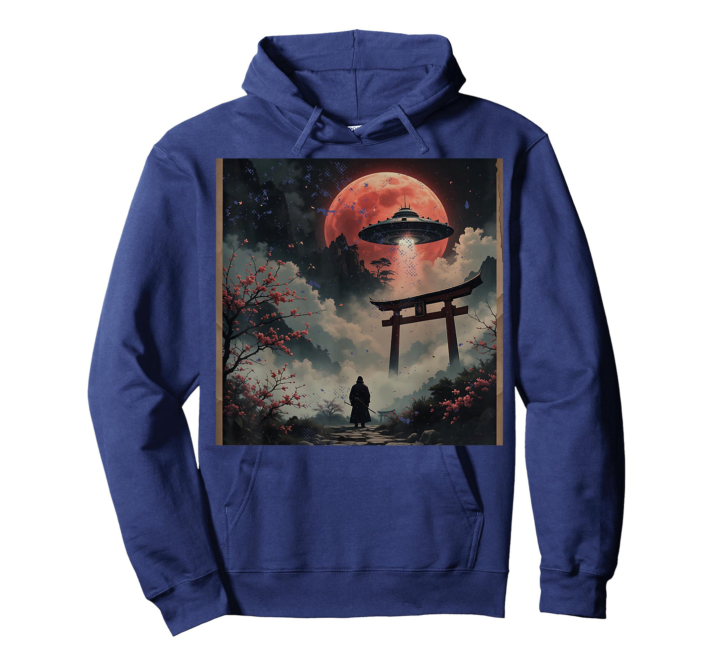 Samurai Bigfoot Japanese UFO Vintage Graphic Ukiyo-e Art T-Shirt