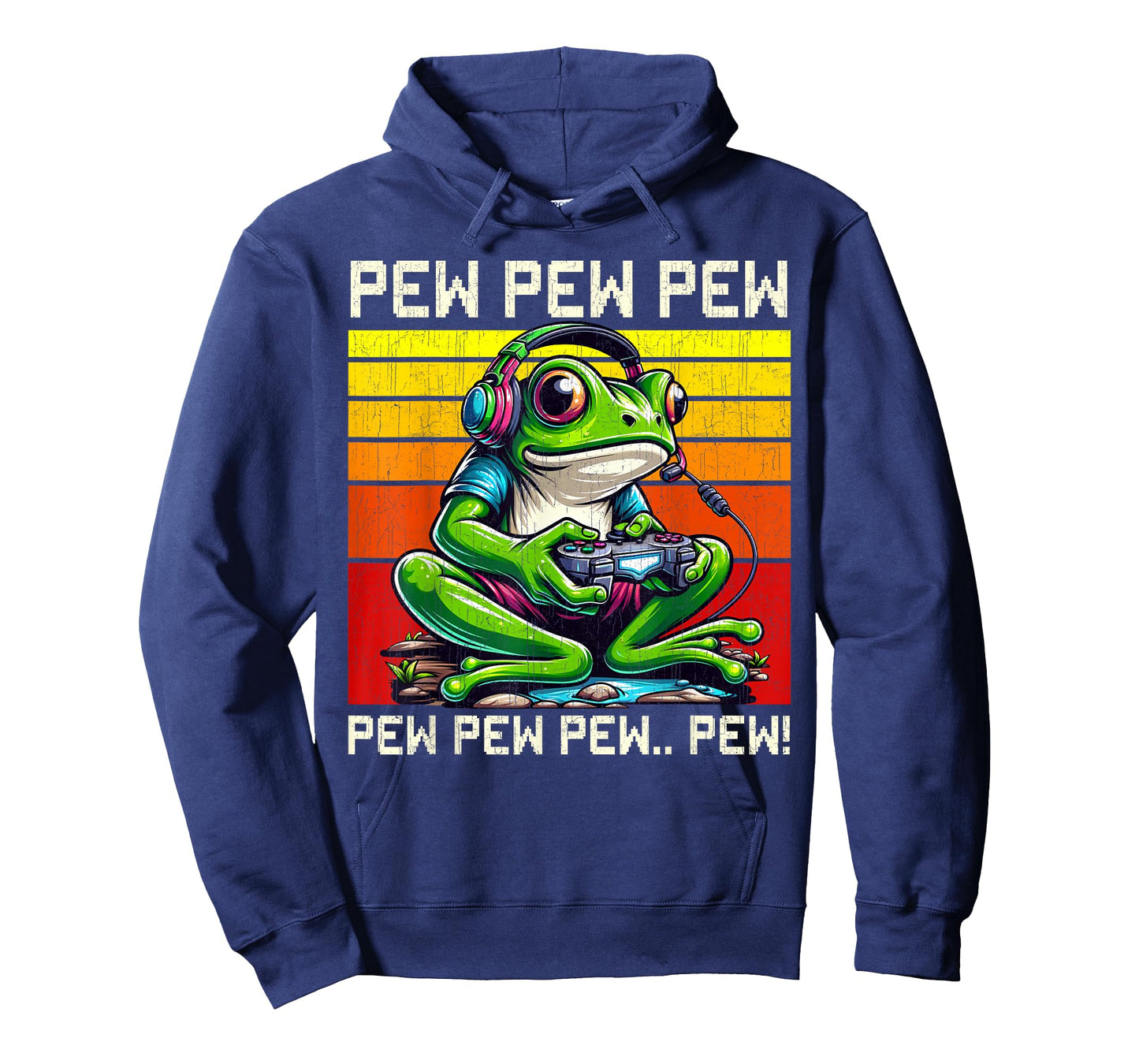 Frog Gamer Pew Funny Video Games Vintage Boys Men Girls T-Shirt